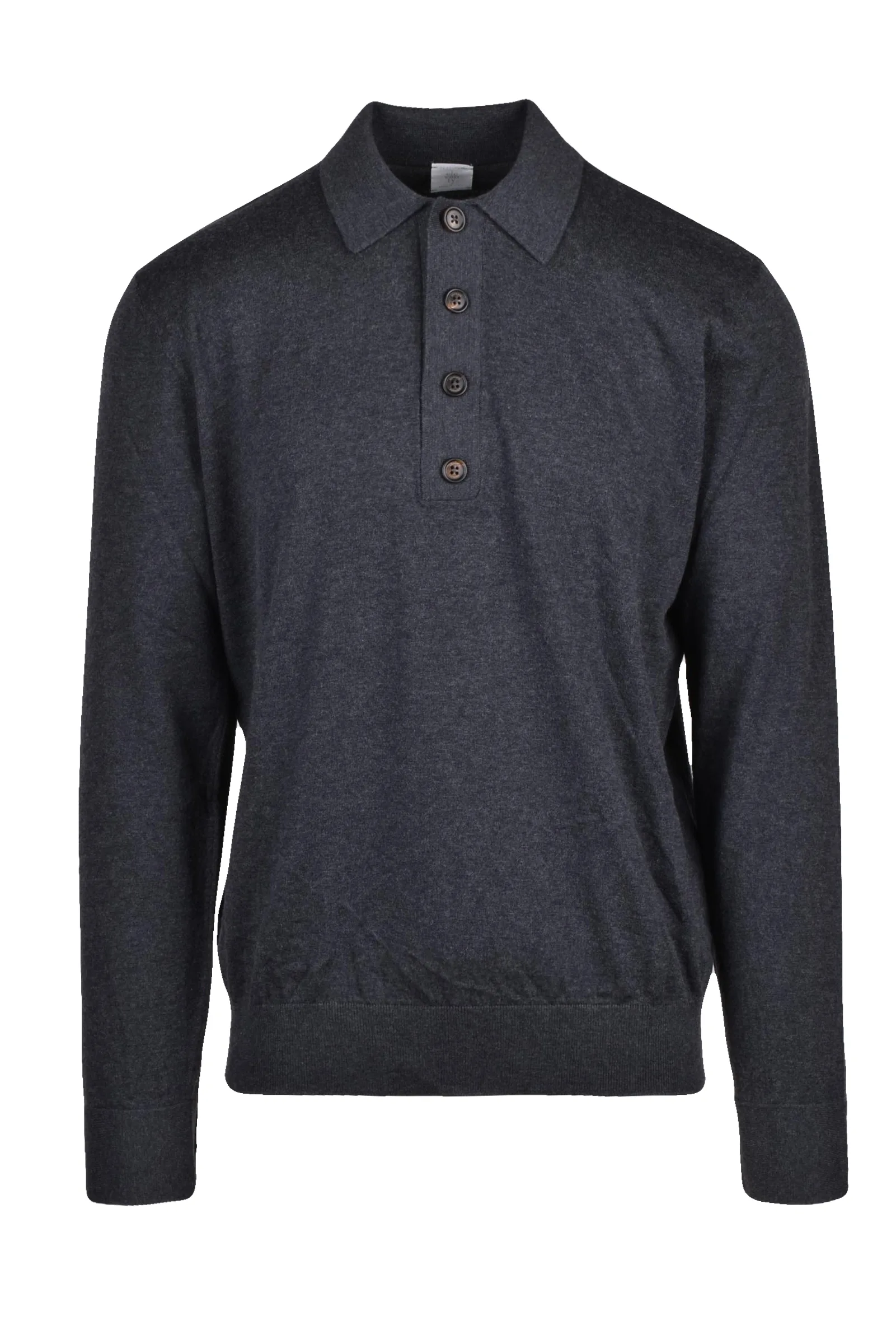 Polo in Maglia Grigio