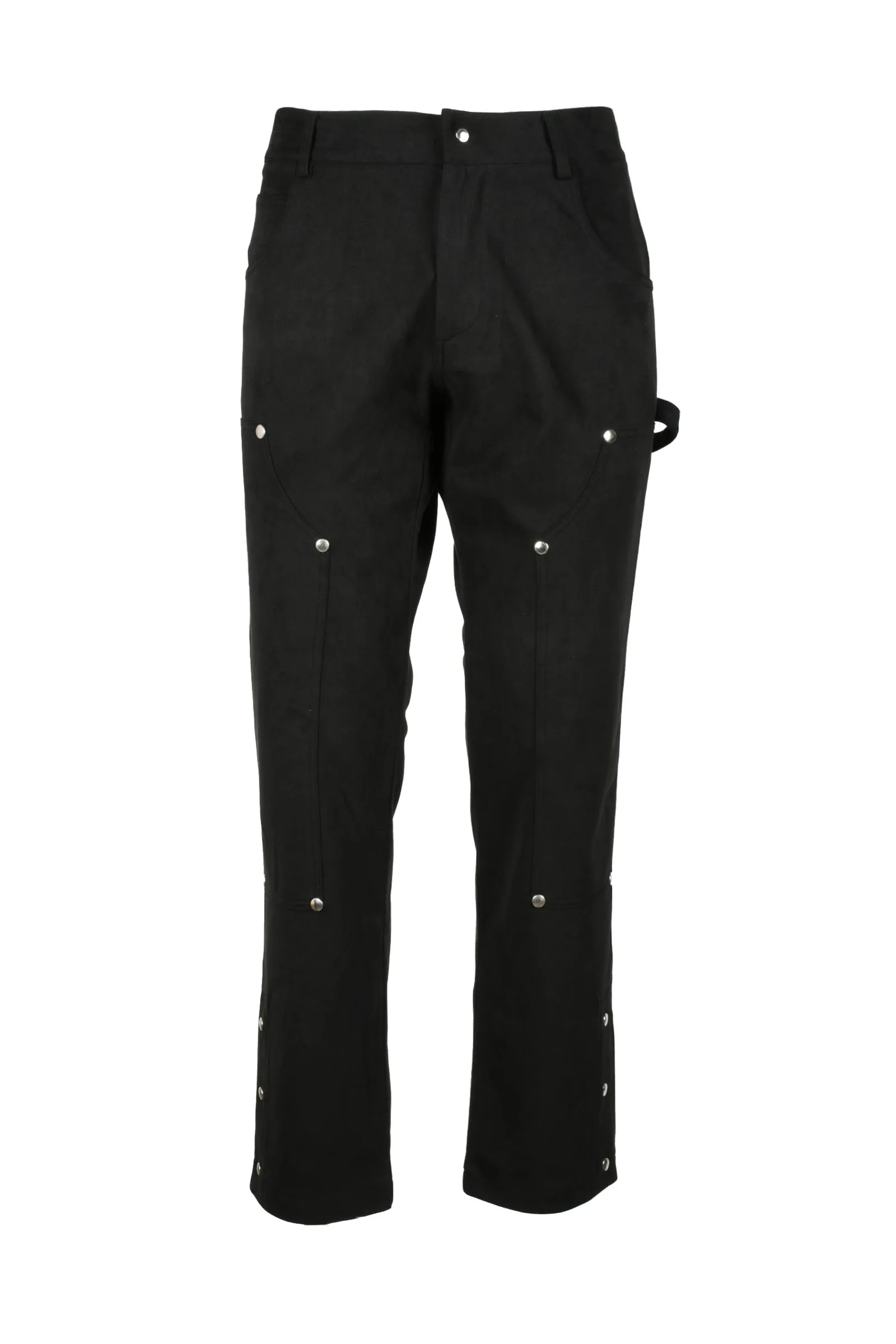 Pantalone Cargo in Simil Suede Nero