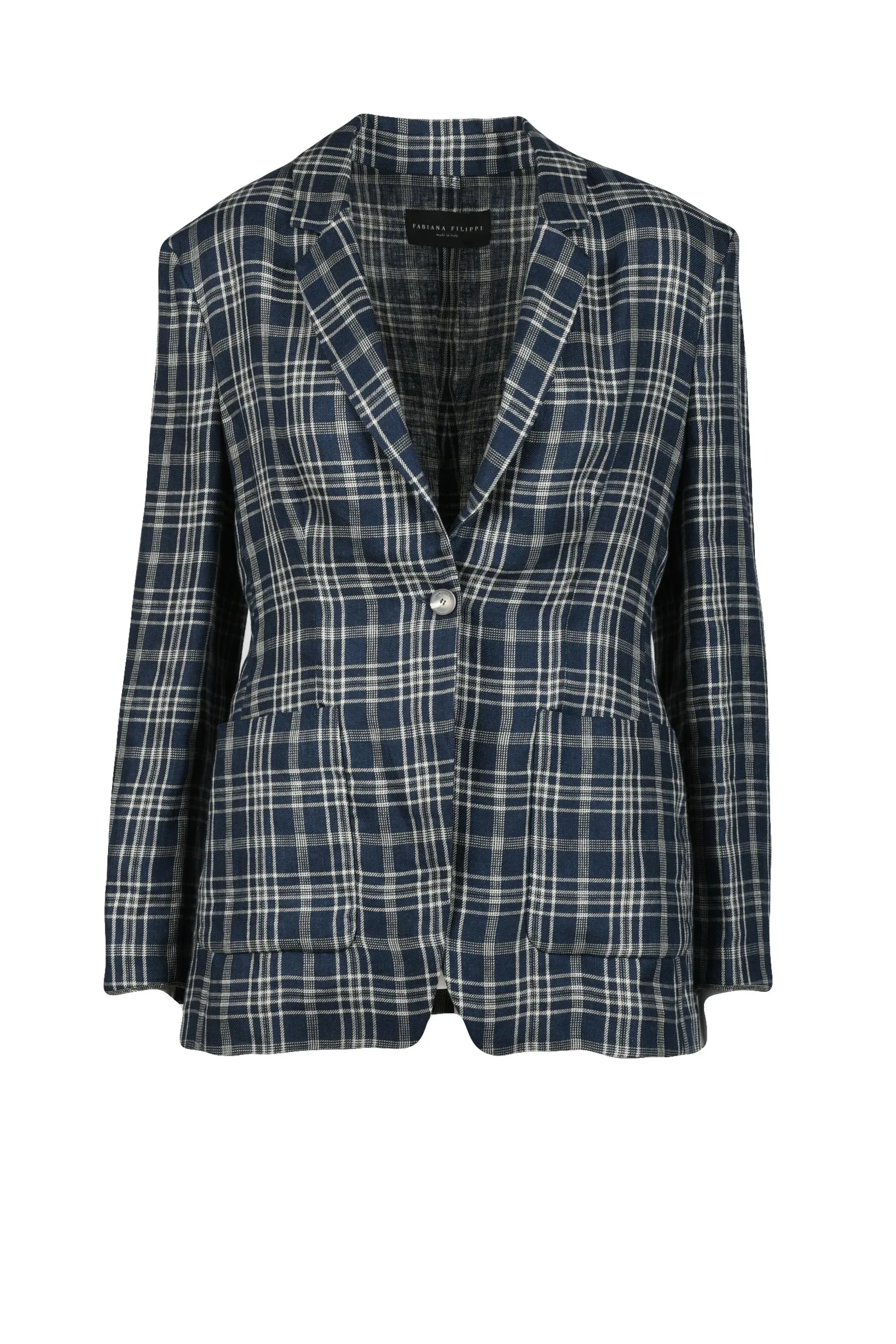 Giacca Blu Lino