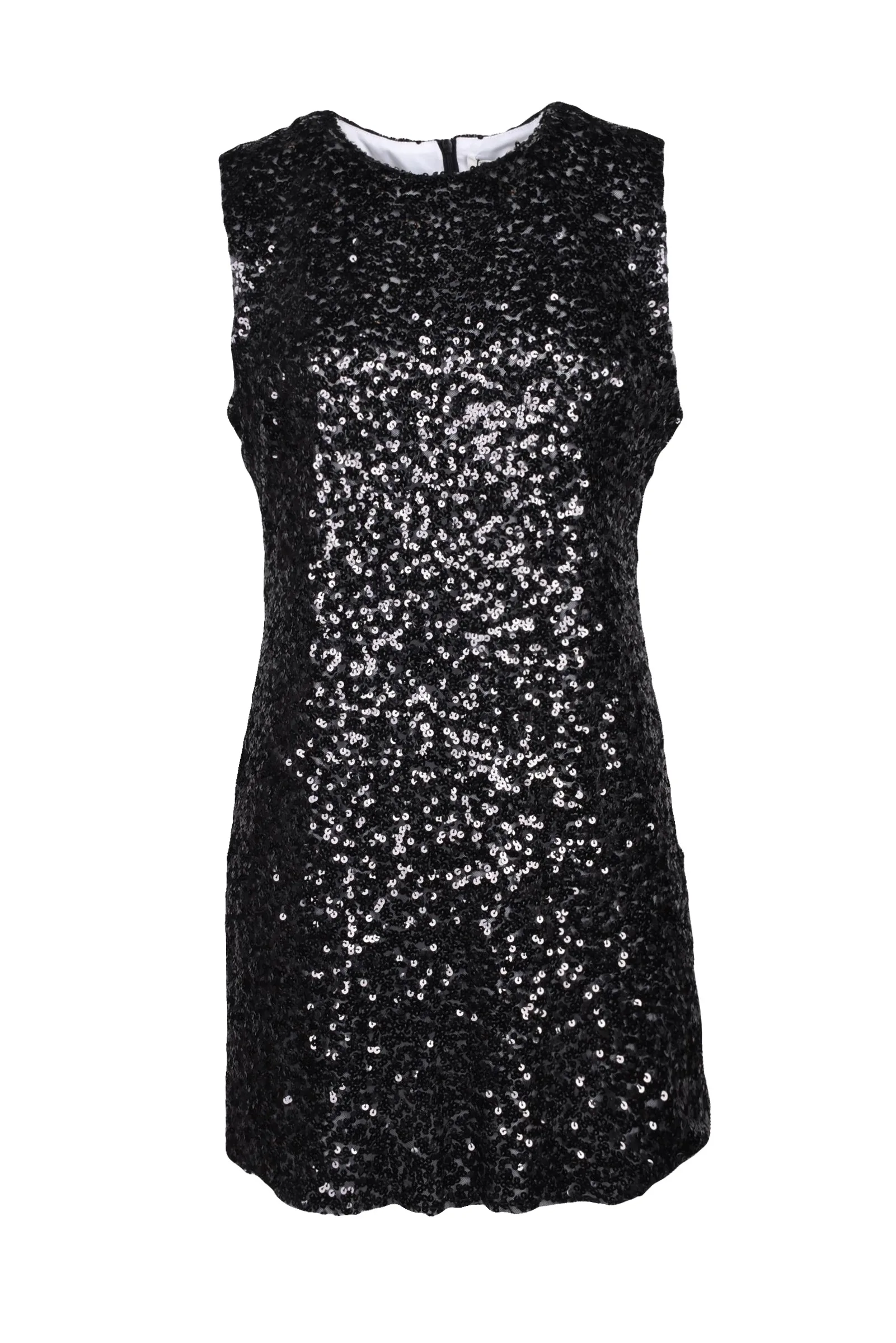 Abito Tubino Total Paillettes Nero