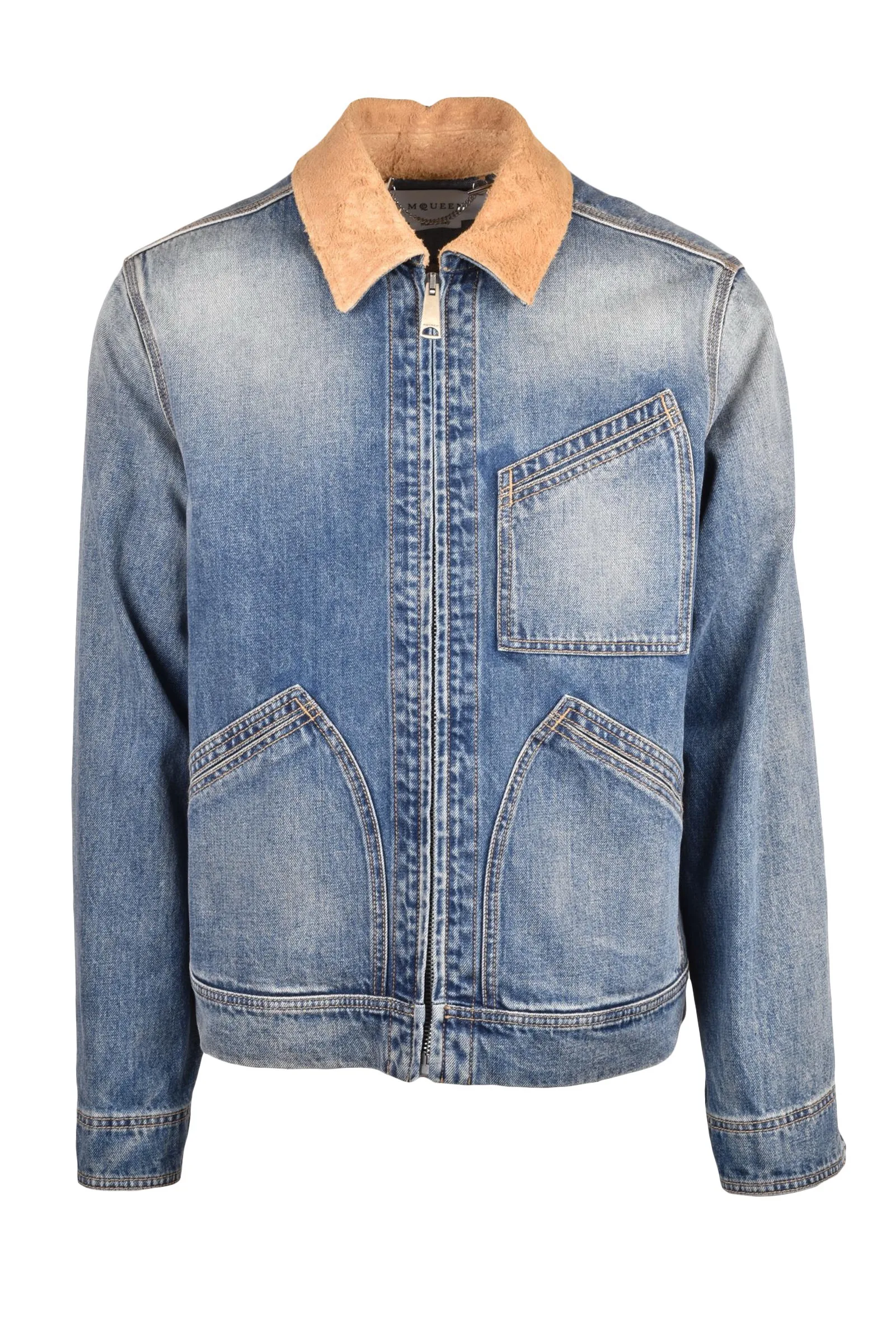 Giubbotto in Denim Azzurro