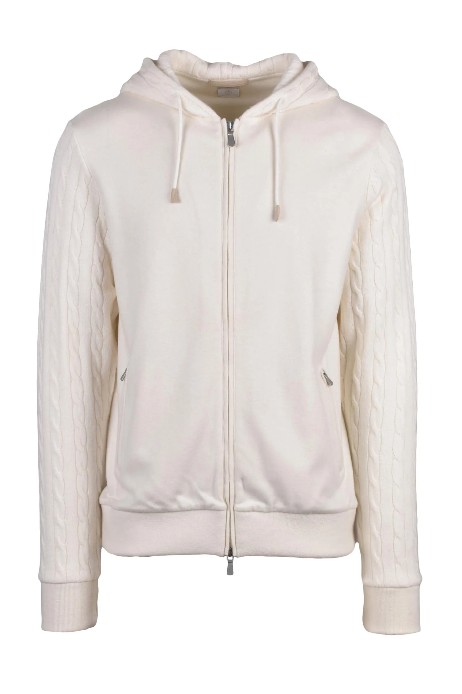 Felpa con Zip Bianco