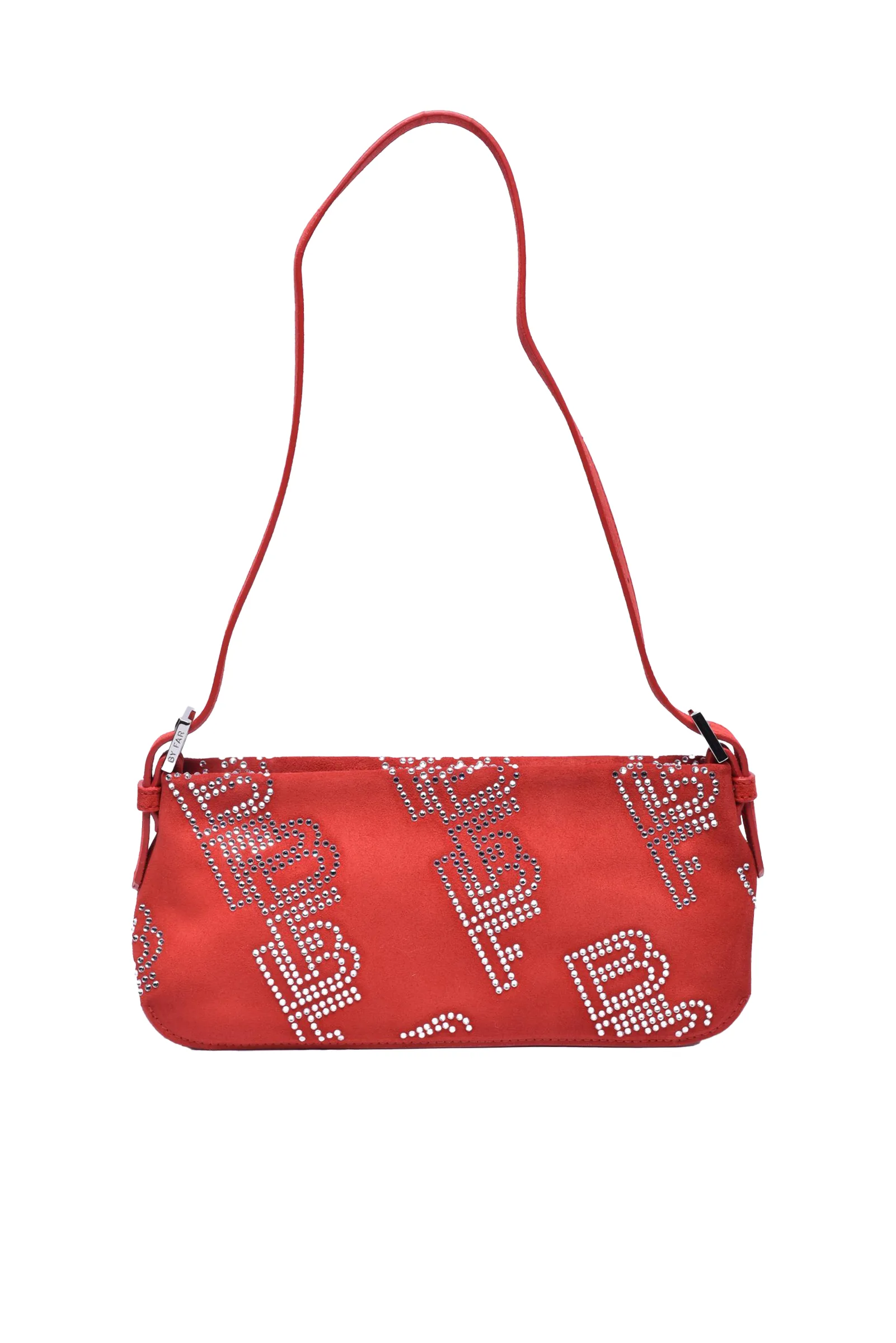 Borsa a Spalla in Suede Rosso