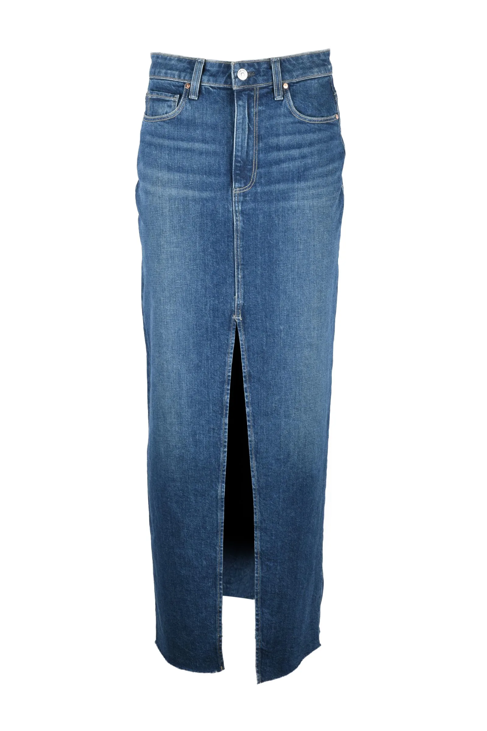 Gonna Lunga in Denim Blu