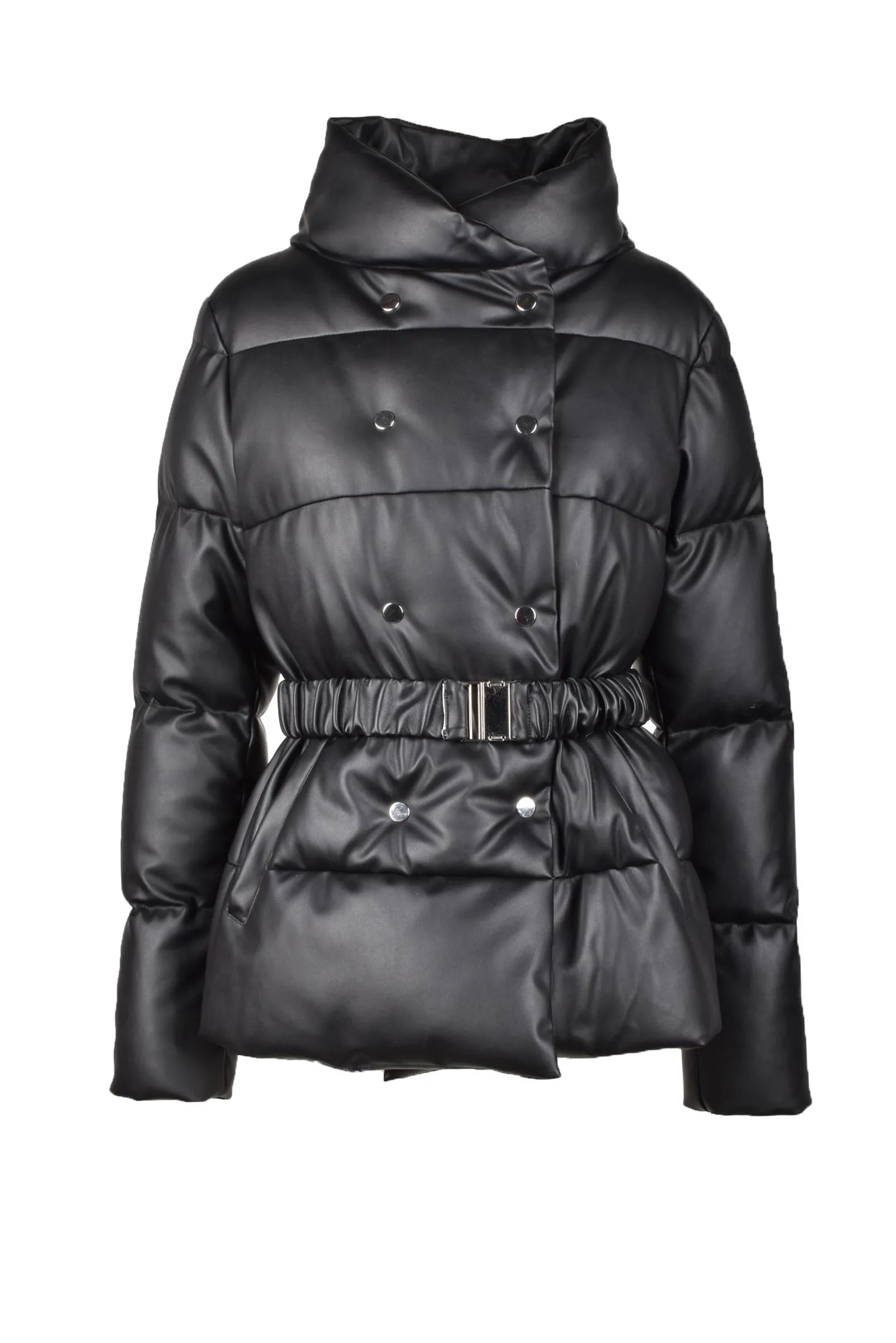 Piumino in Ecopelle Nero