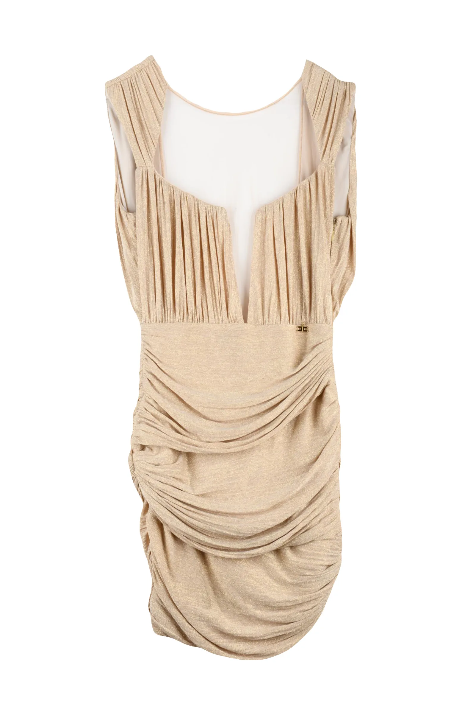 Mini Abito in Lamè Beige