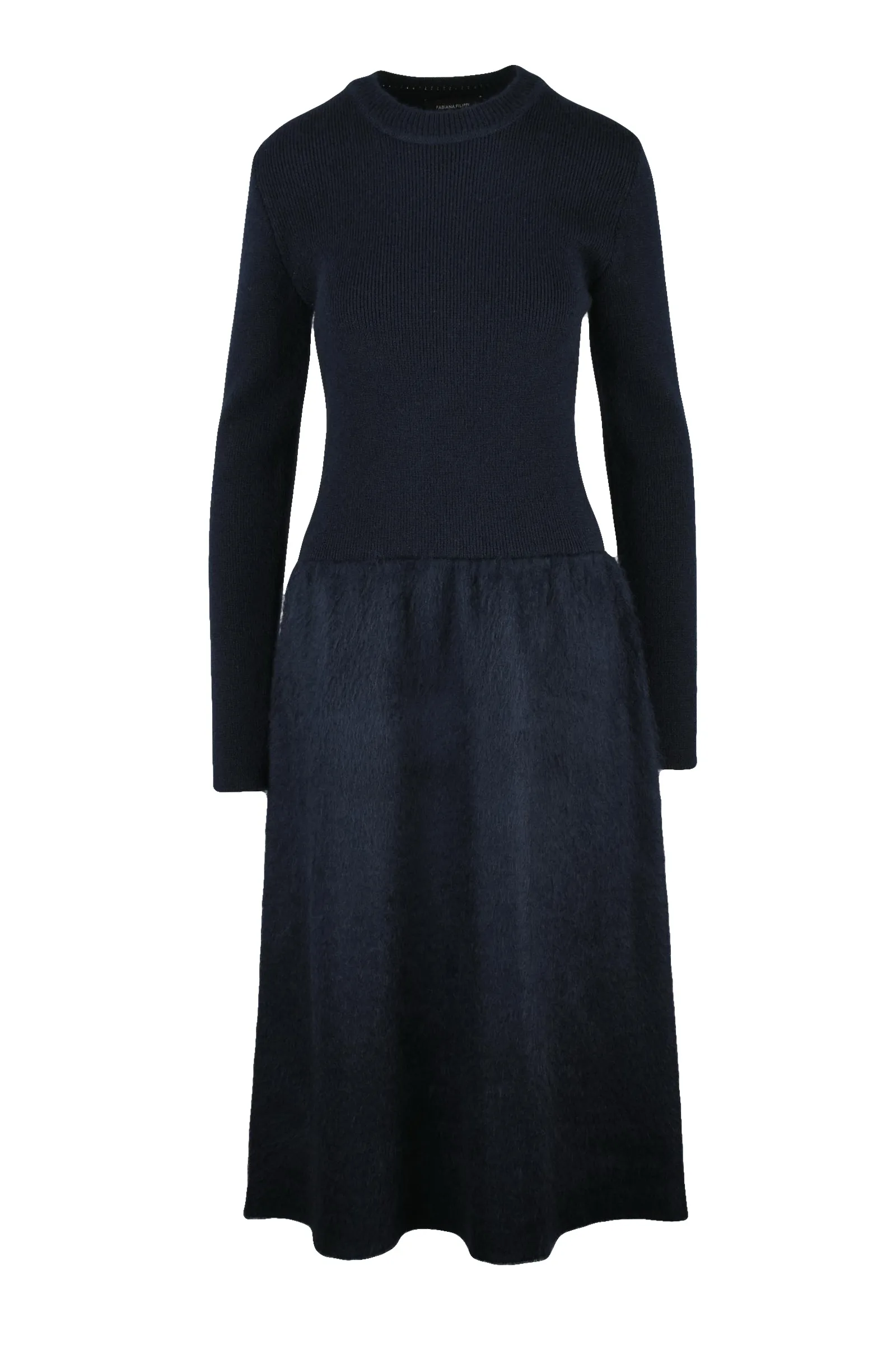 Abito Lungo in Maglia Nero
