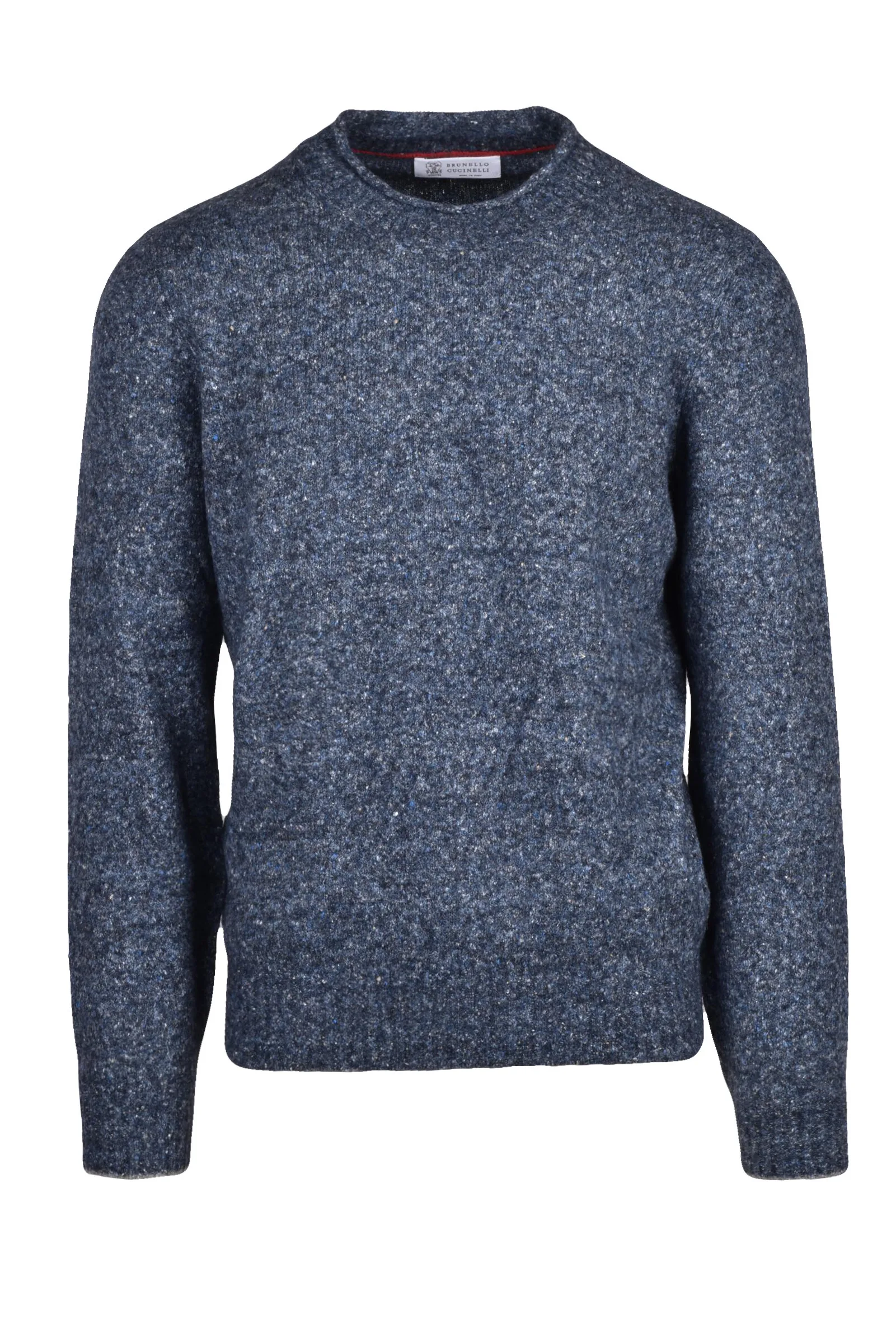 Maglione Collo Bordato Blu