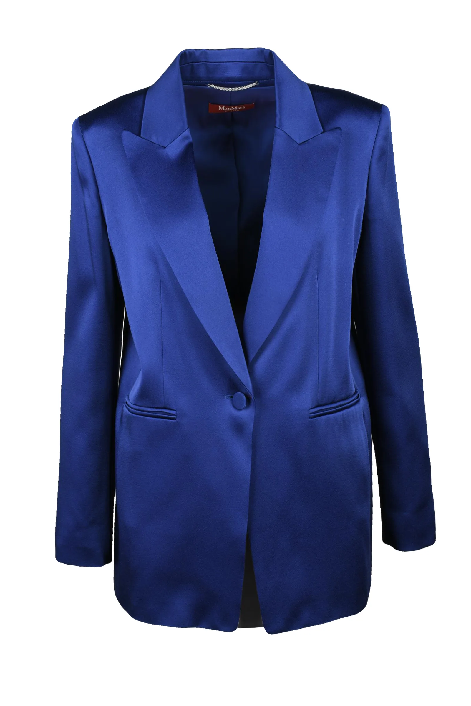 Giacca in Satin Blu
