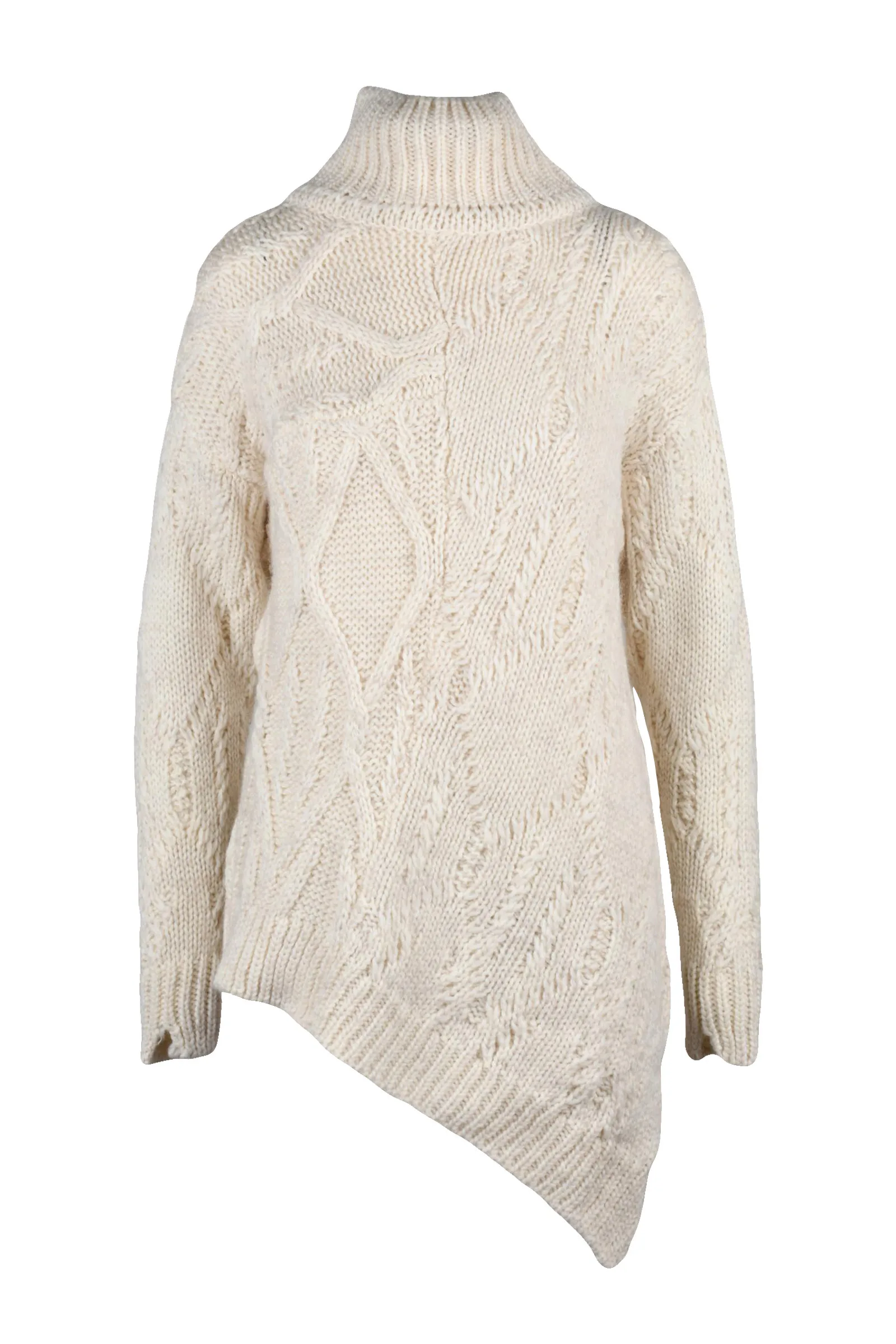 Maglione Collo Alto Bianco