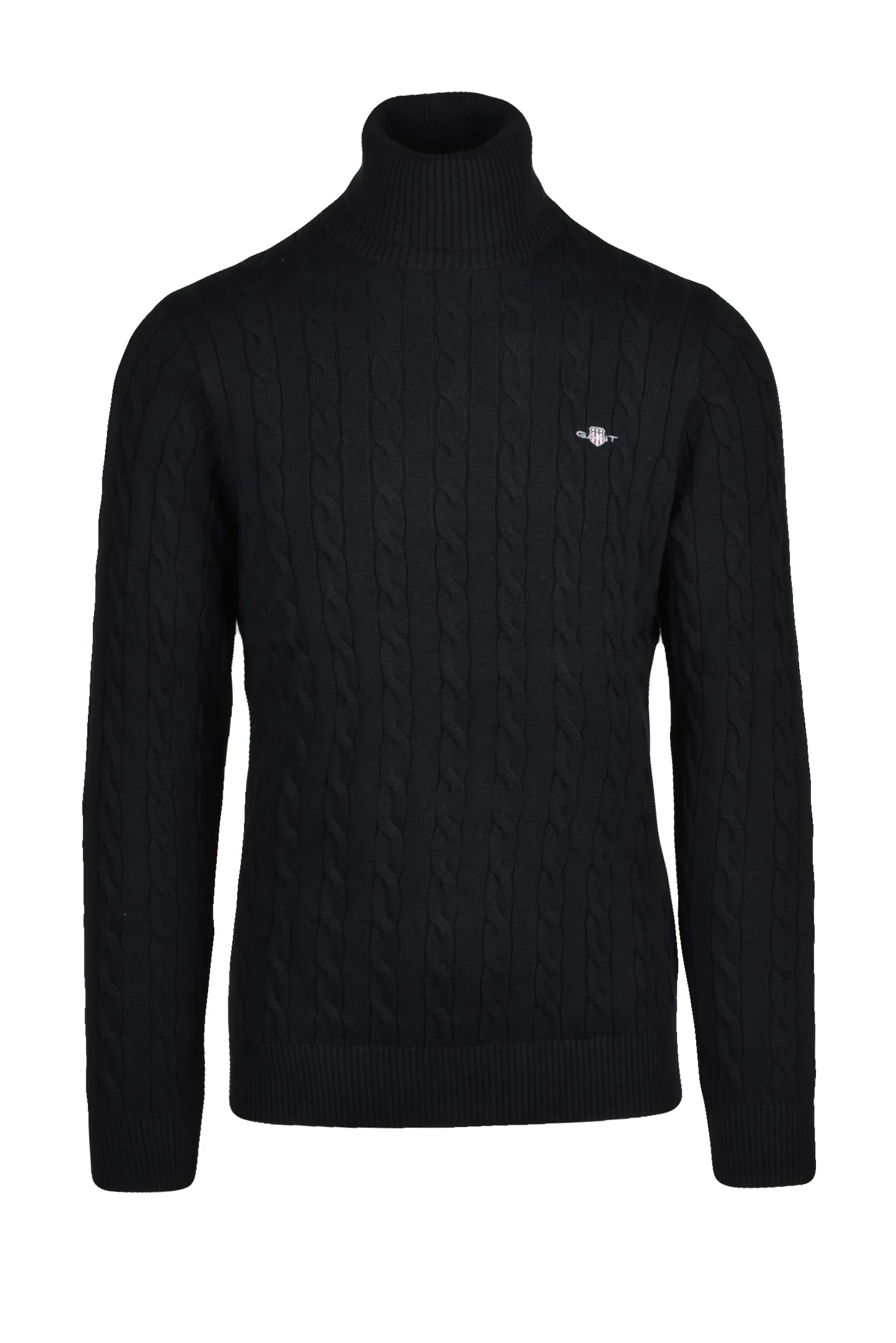 Maglione Dolcevita Trecce Nero