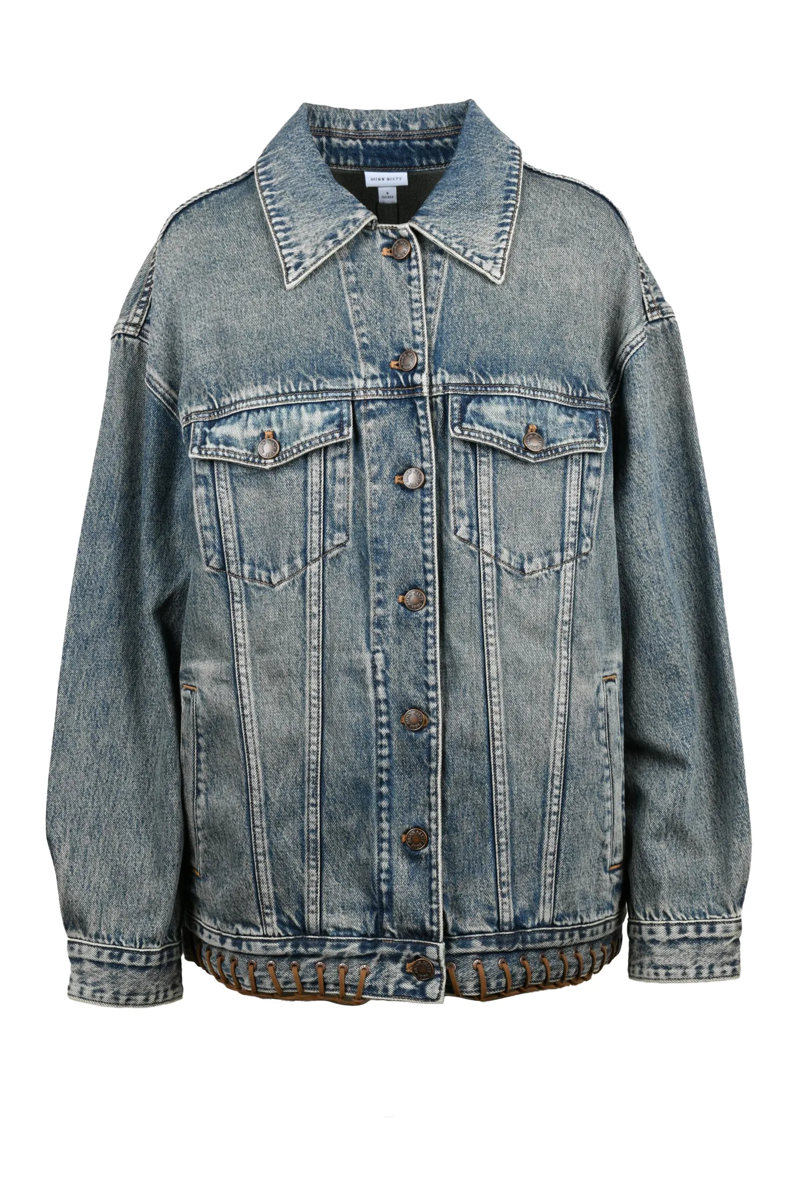 Giubbotto Denim Oversize Azzurro