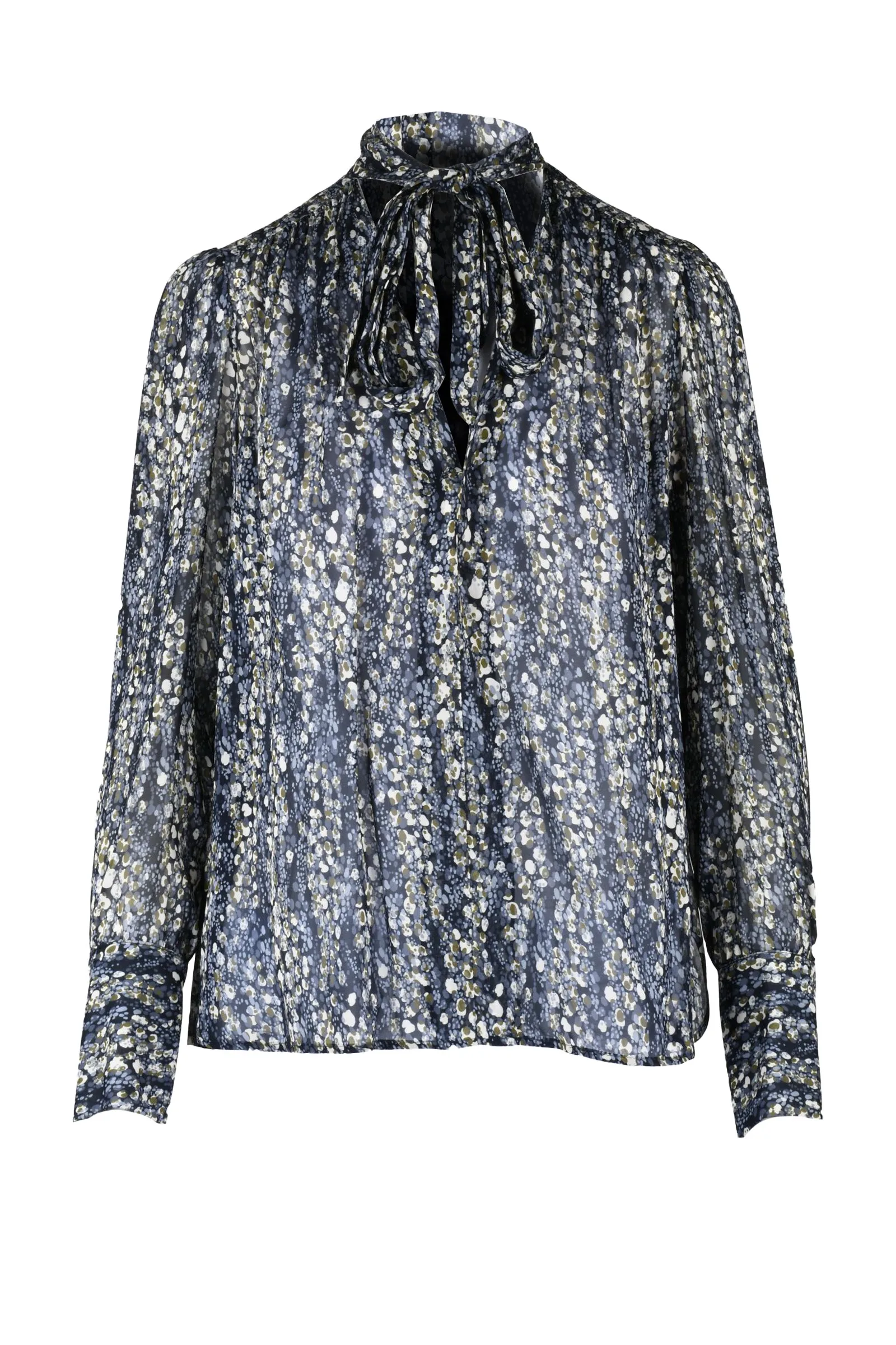 Blusa in Chiffon Blu