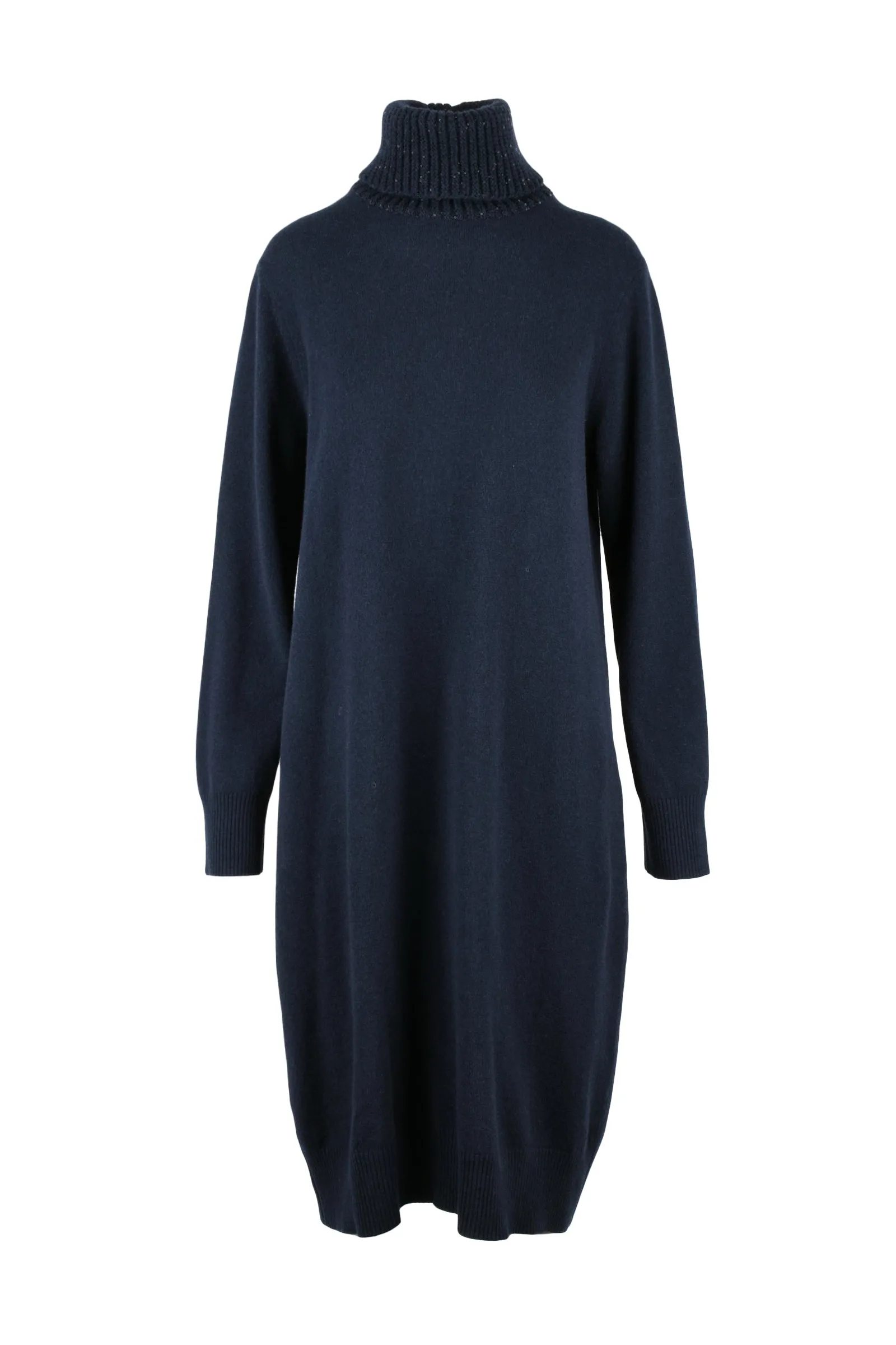 Abito Lungo in Lana Blu