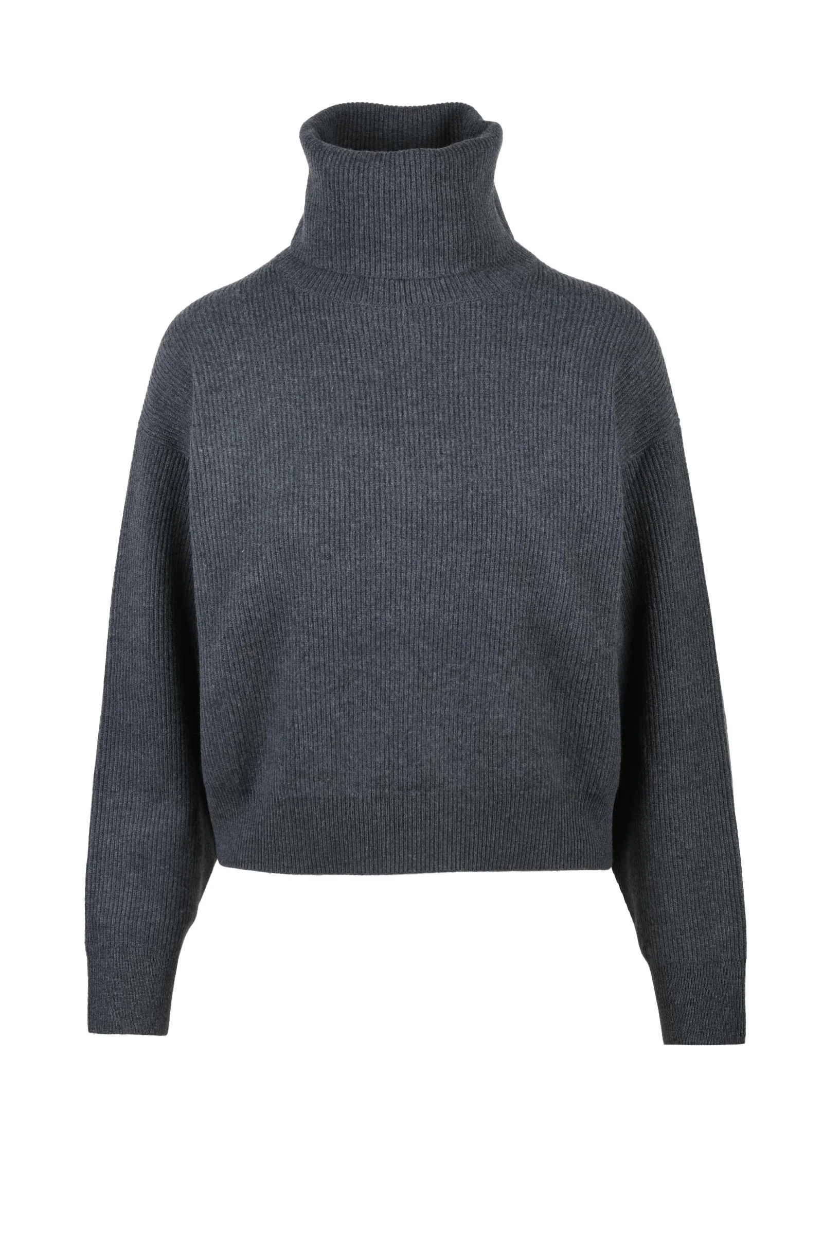 Pullover Corto Cannettato Grigio