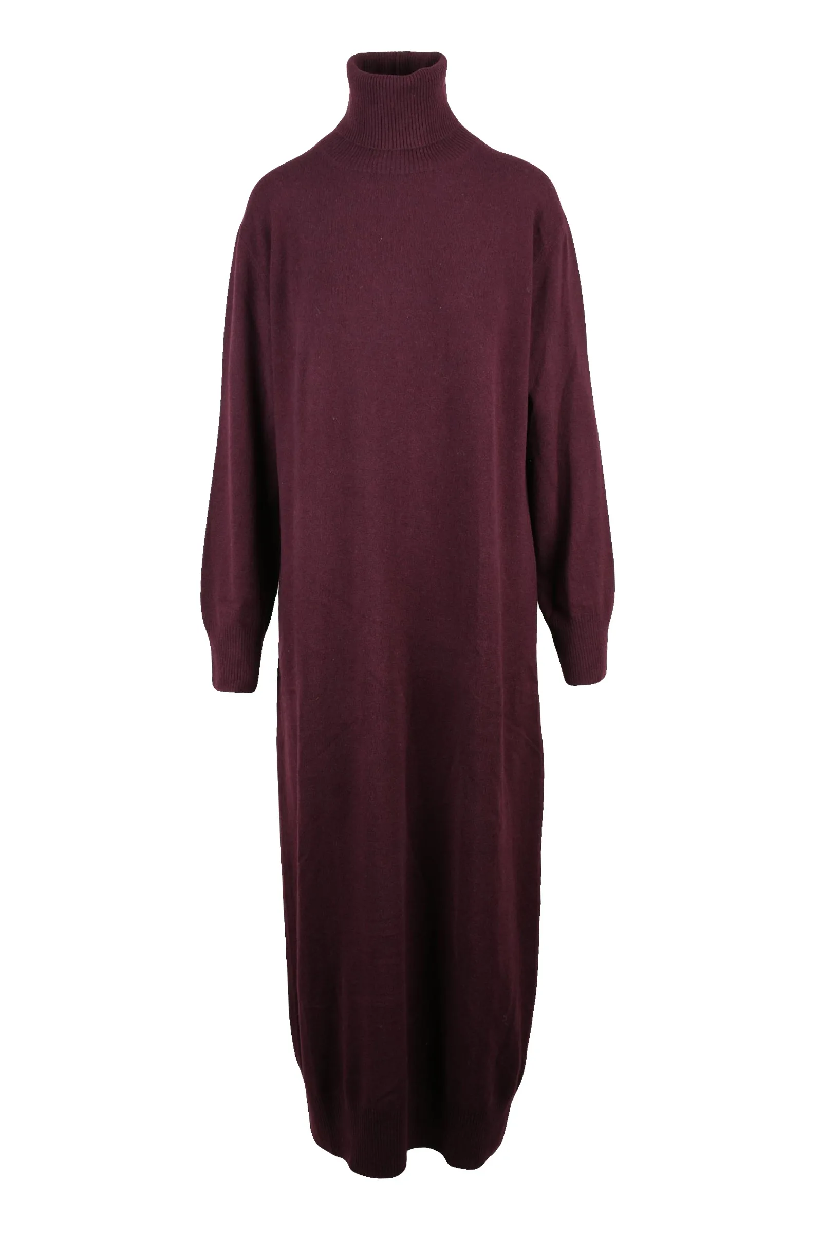 Abito Lungo in Maglia Rosso