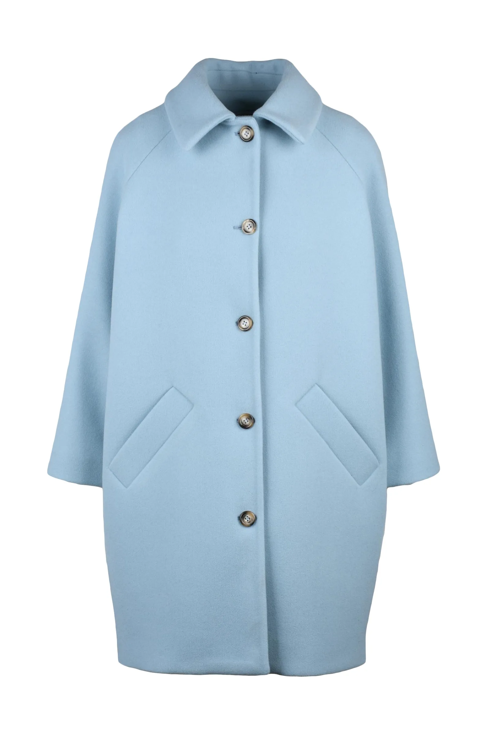 Cappotto Raglan Azzurro