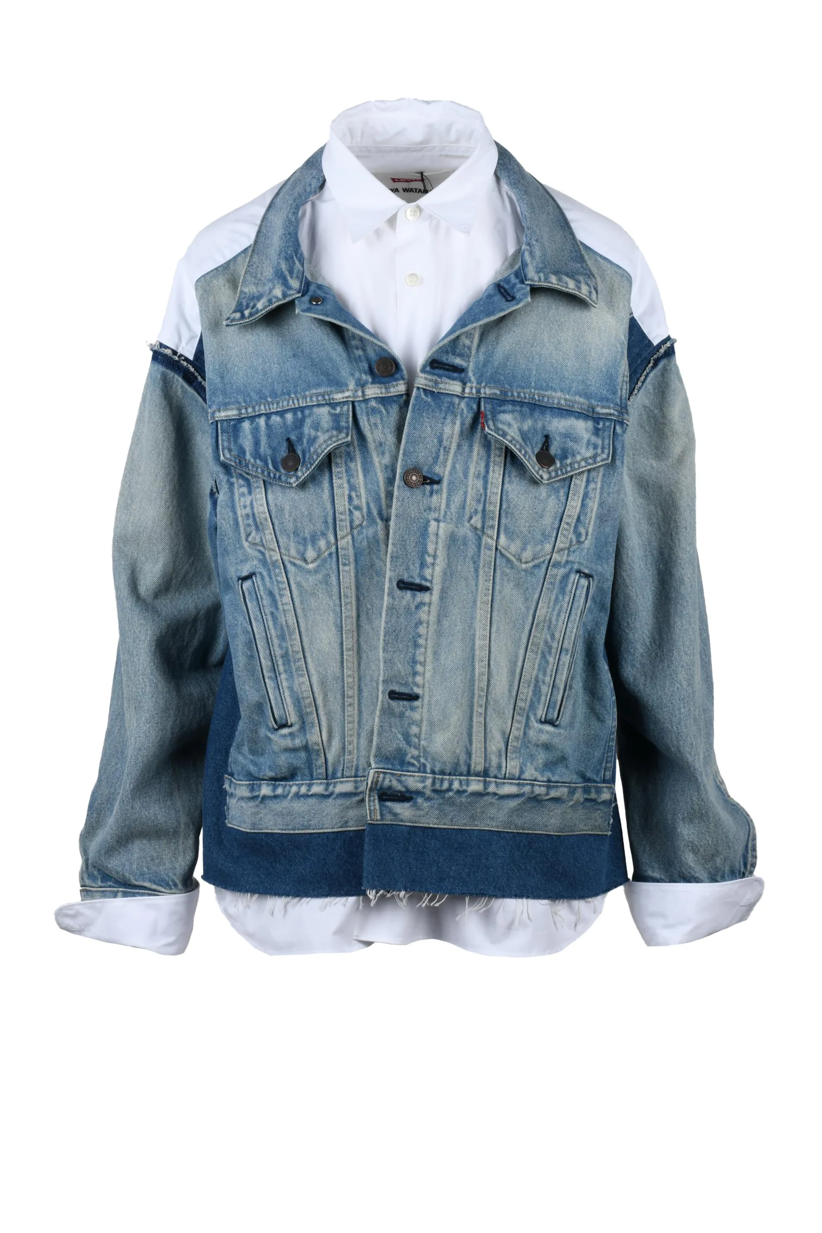 Junya Watanabe X Levi S. Giubbotto Patchwork Azzurro