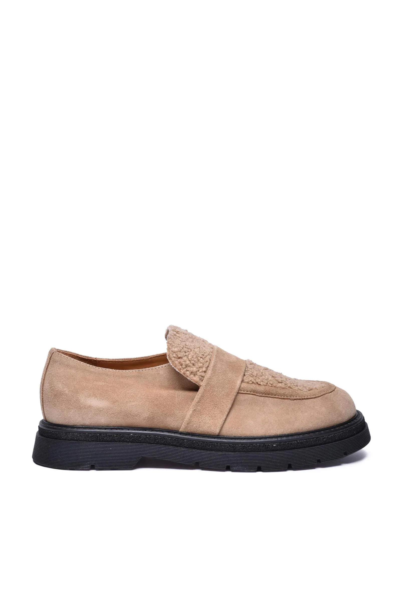 Mocassino in Suede Beige