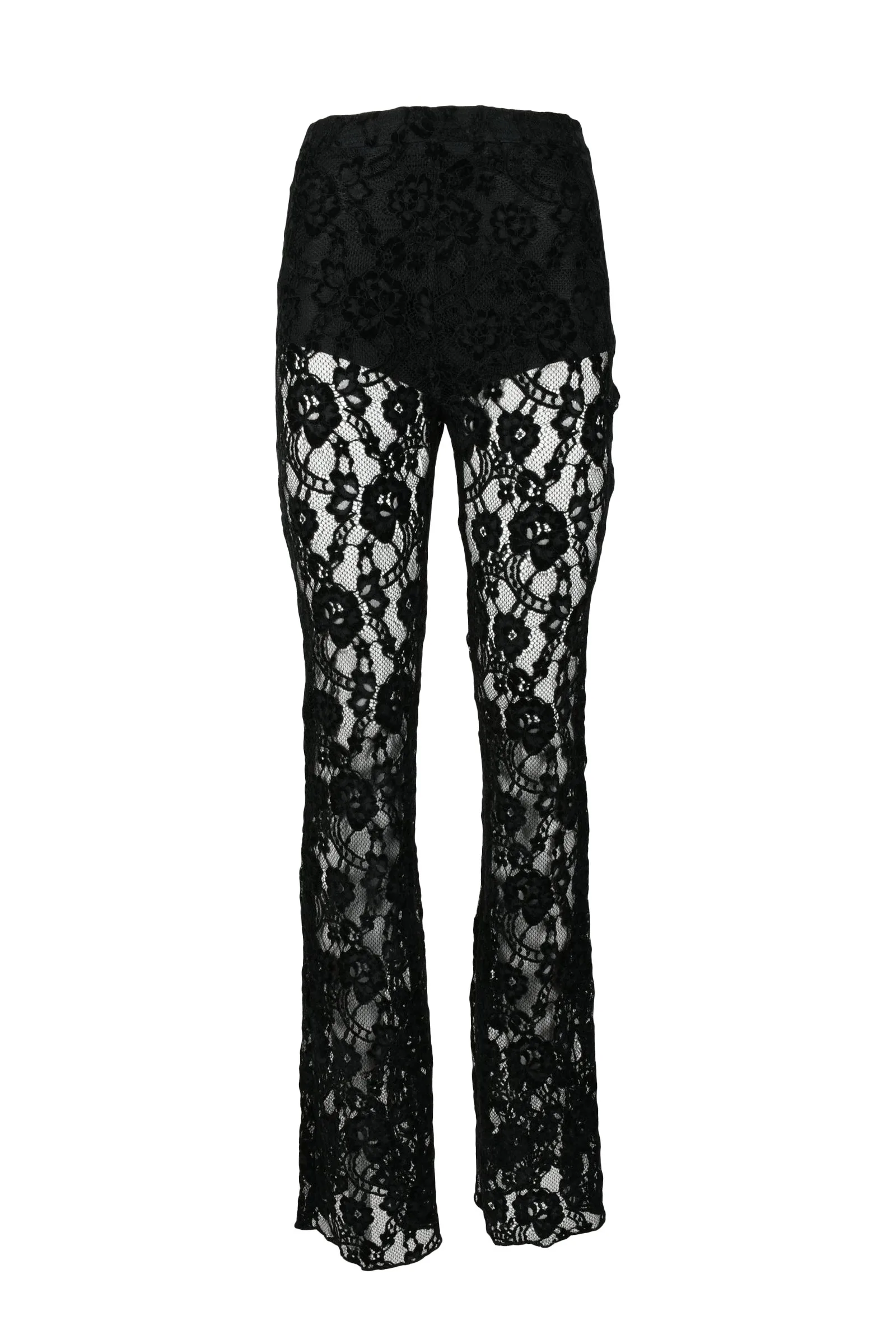 Pantaloni Samba in Pizzo Nero