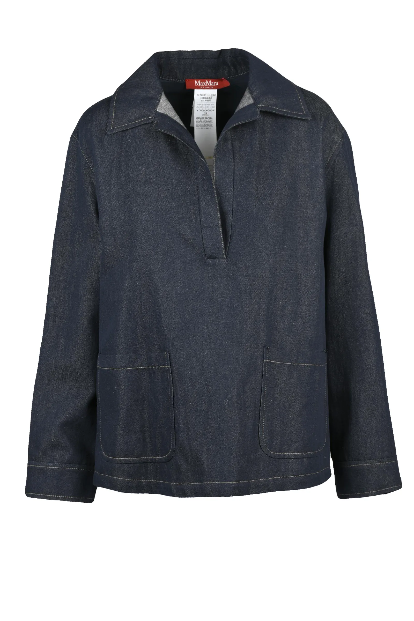 Blusa in Denim Blu