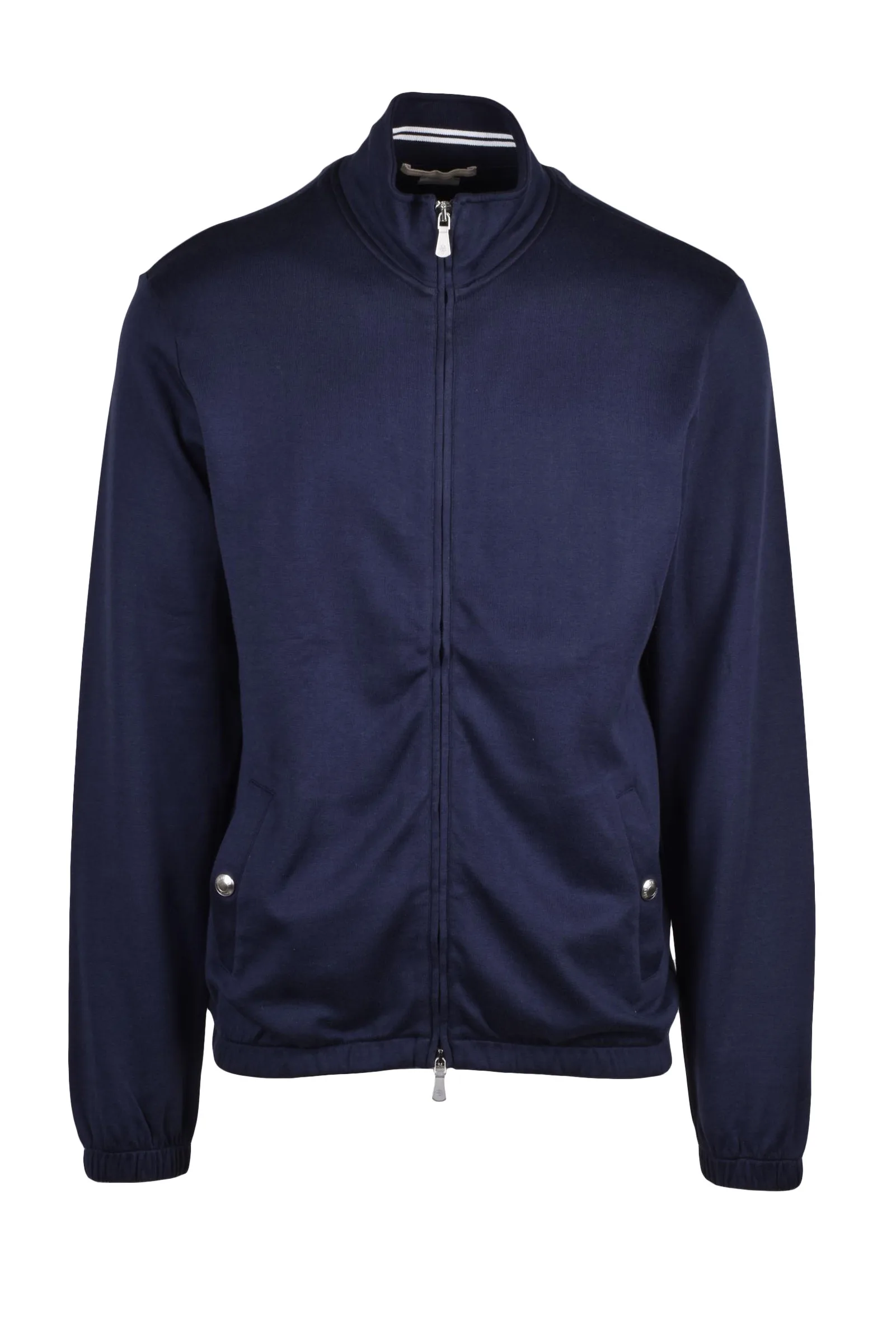 Felpa con Zip Blu Uomo