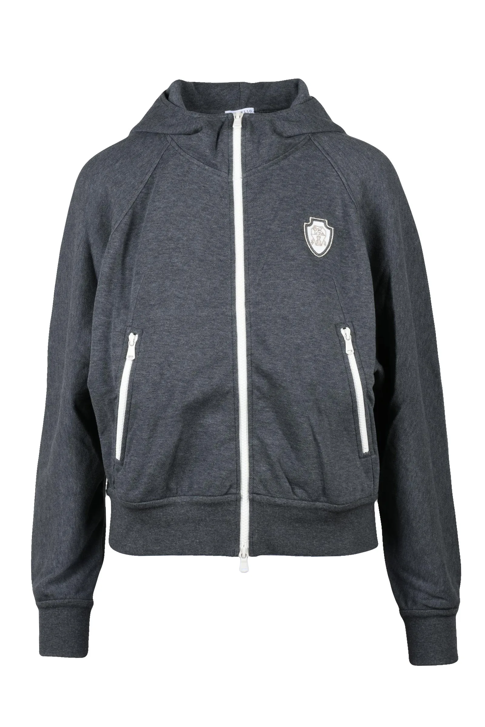 Felpa con Zip Grigio