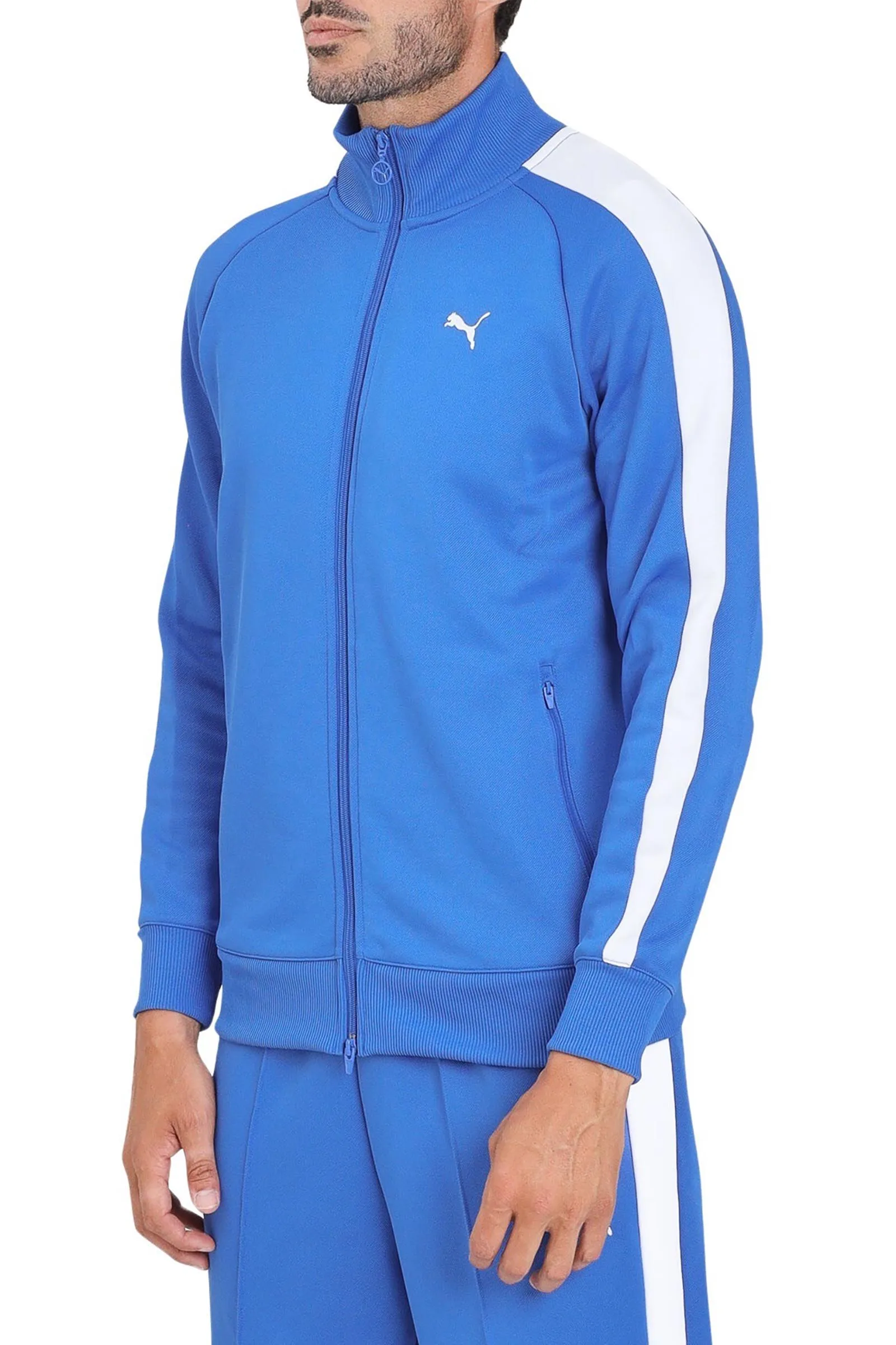 Felpa con Zip Azzurro