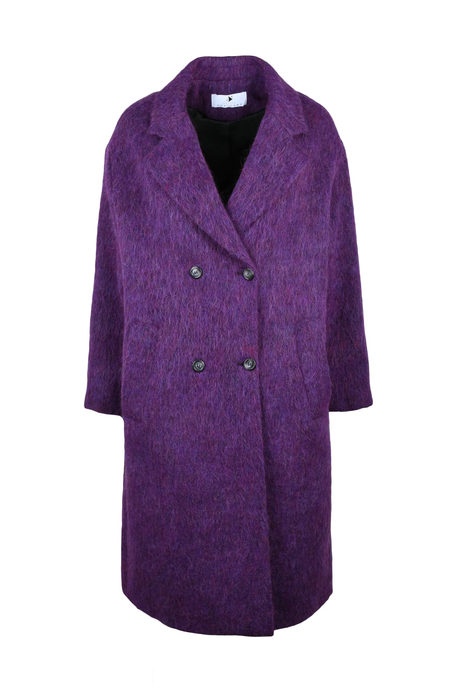 Cappotto Doppiopetto Viola