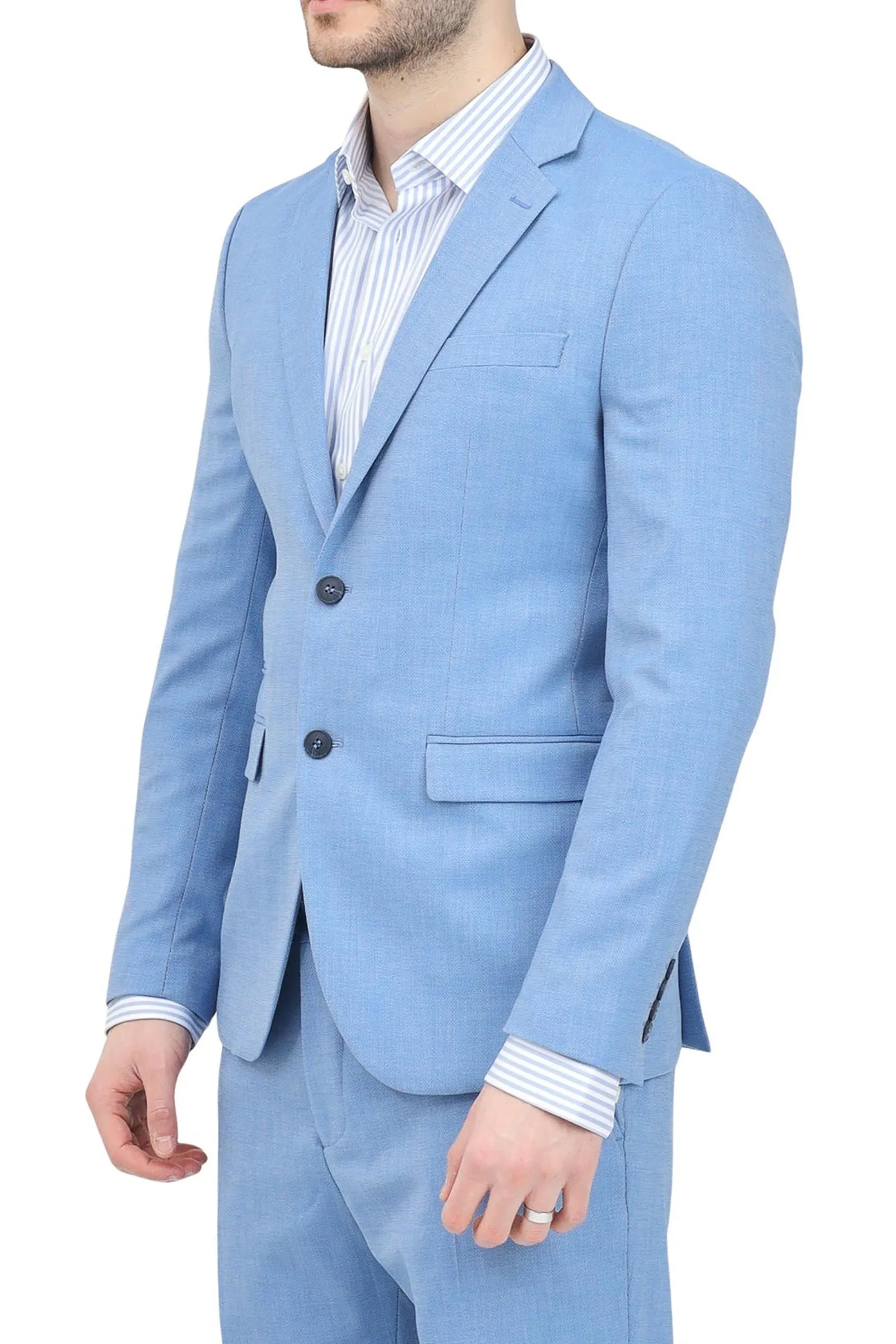 Giacca Sfiancata Azzurro