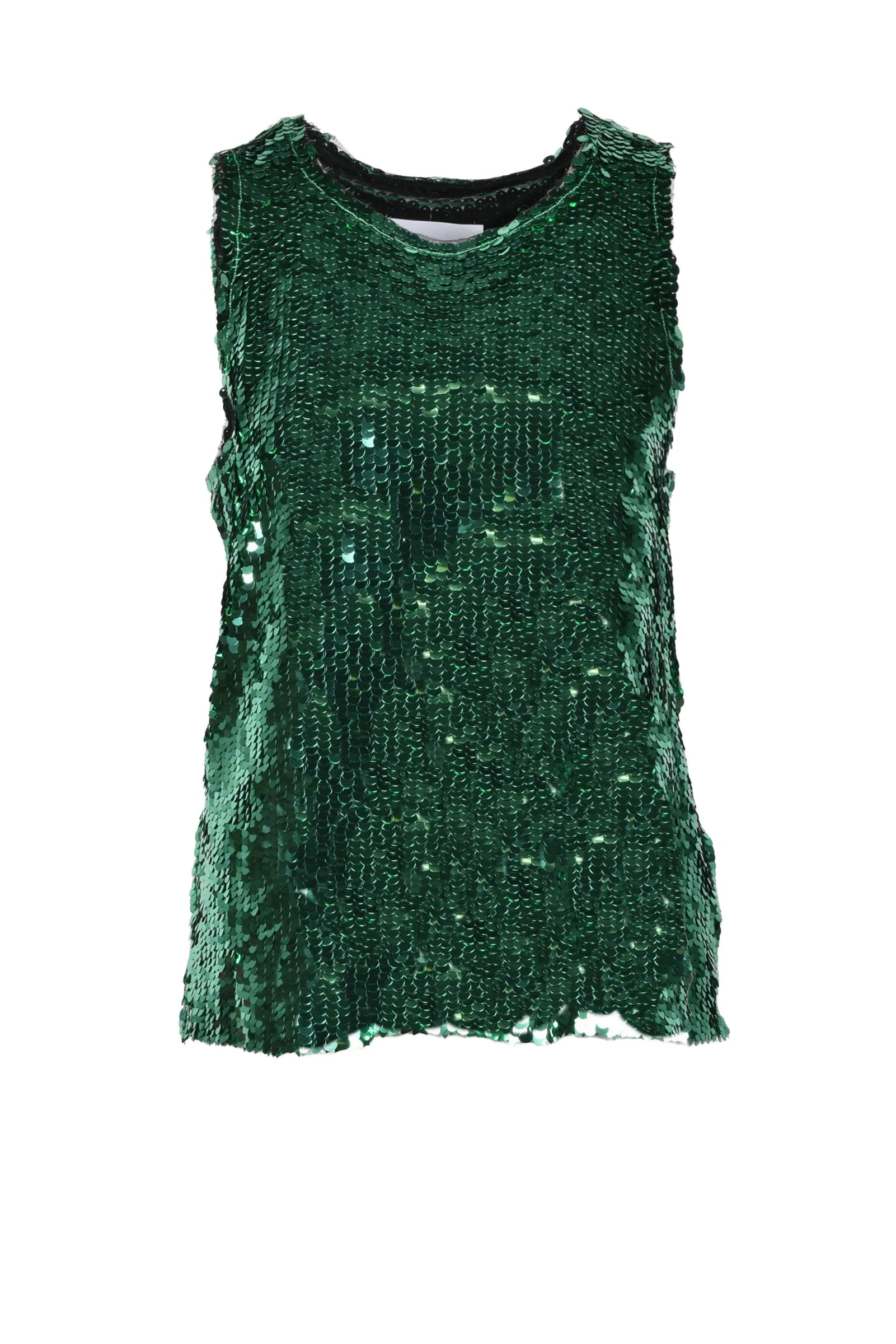 Top Total Paillettes Verde
