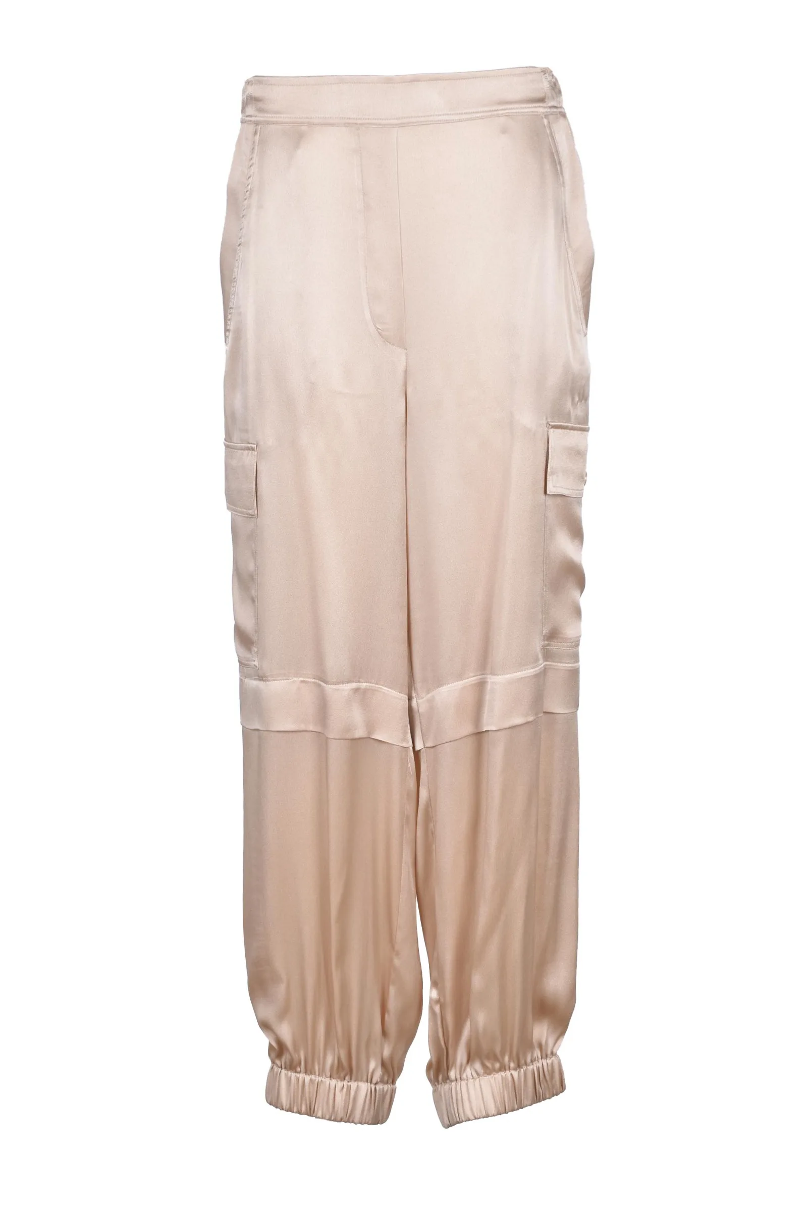 Pantalone Cargo in Satin Oro
