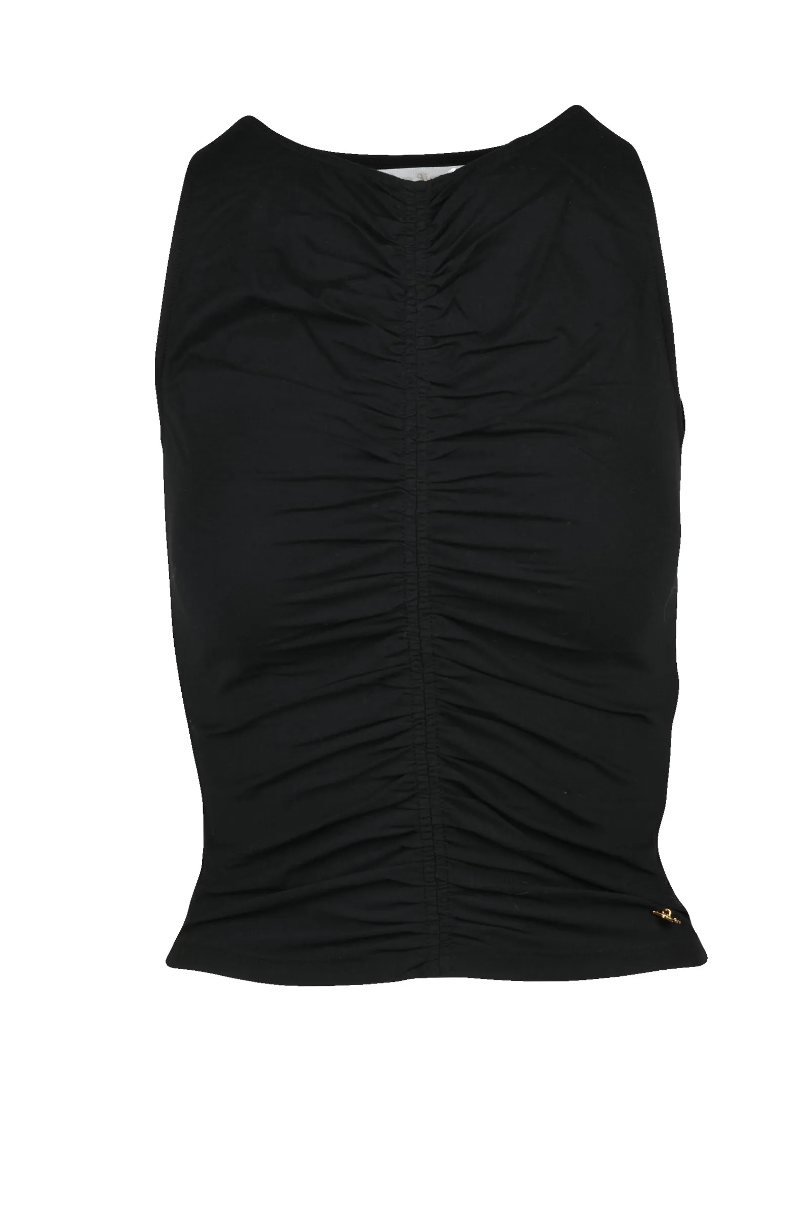 Top arricciato Nero