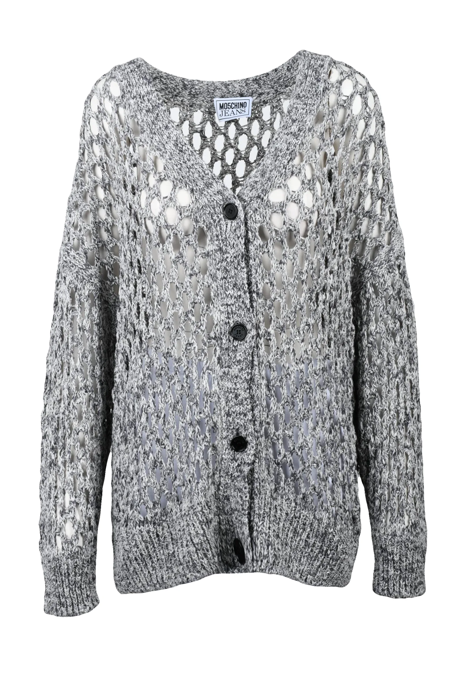 Cardigan Traforato Grigio
