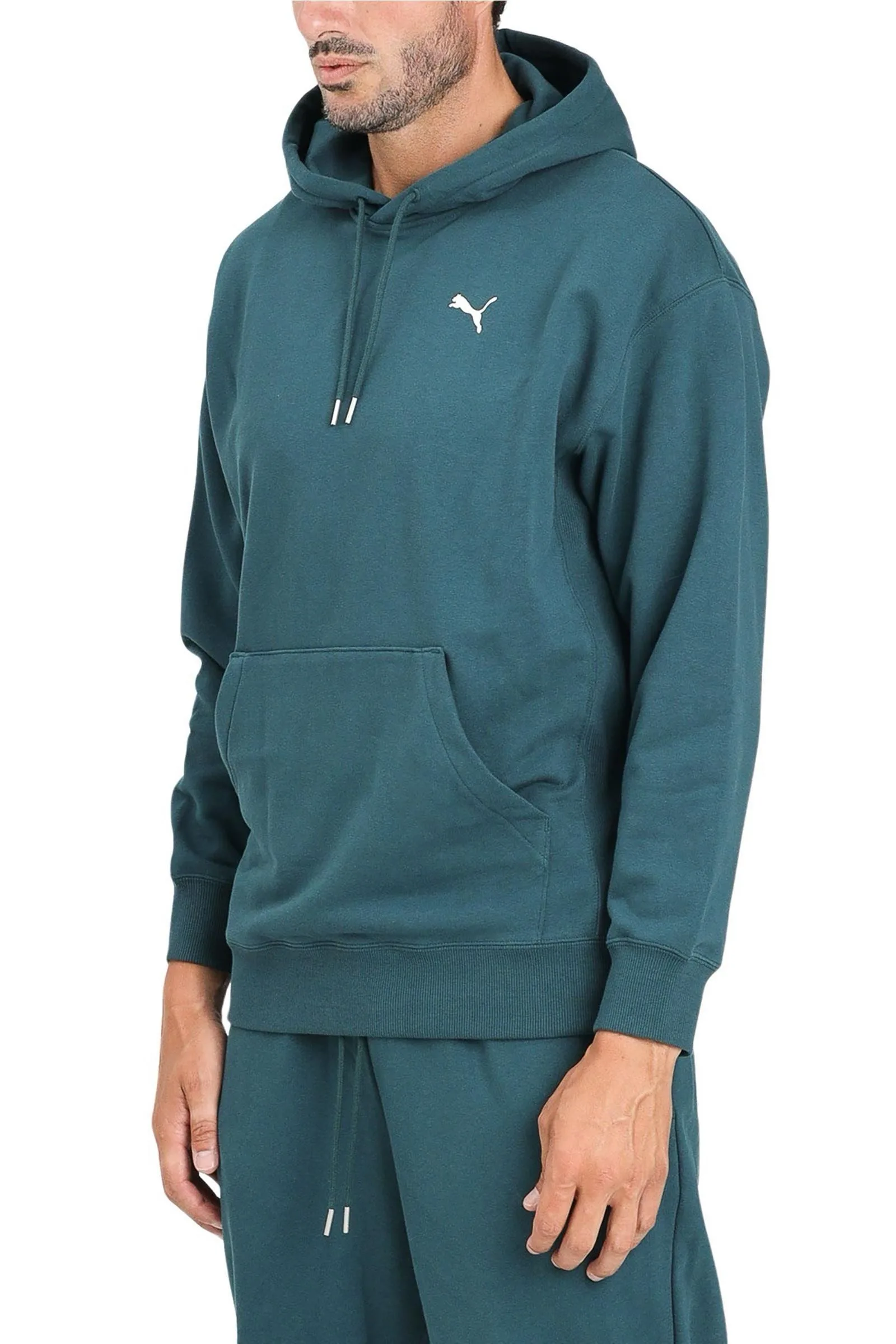 Felpa con Cappuccio Verde