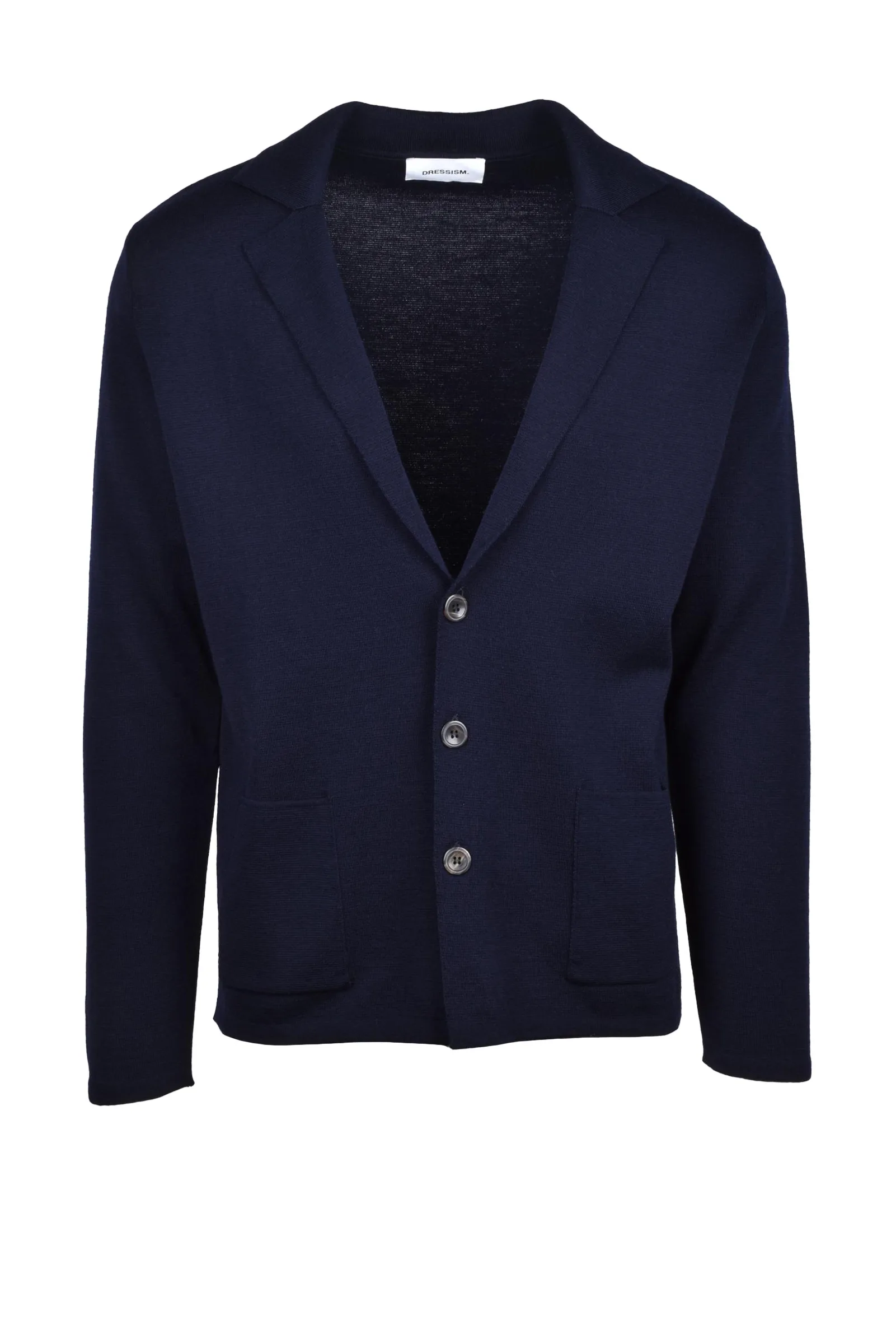 Dressism Giacca Blazer in Maglia Blu