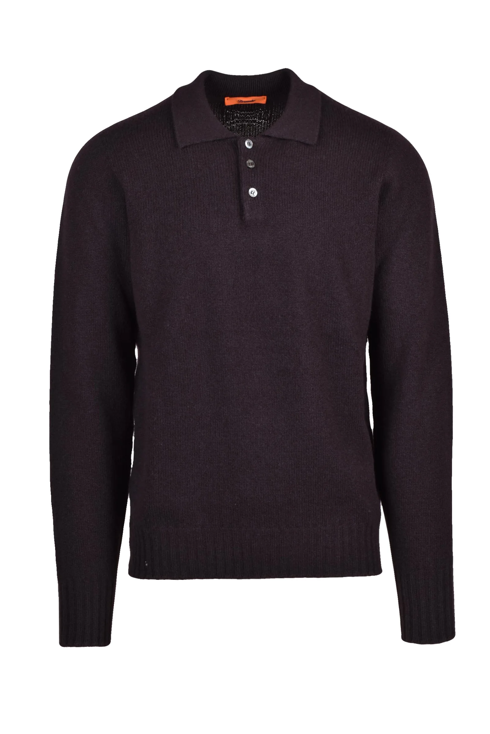 Polo in Maglia Marrone