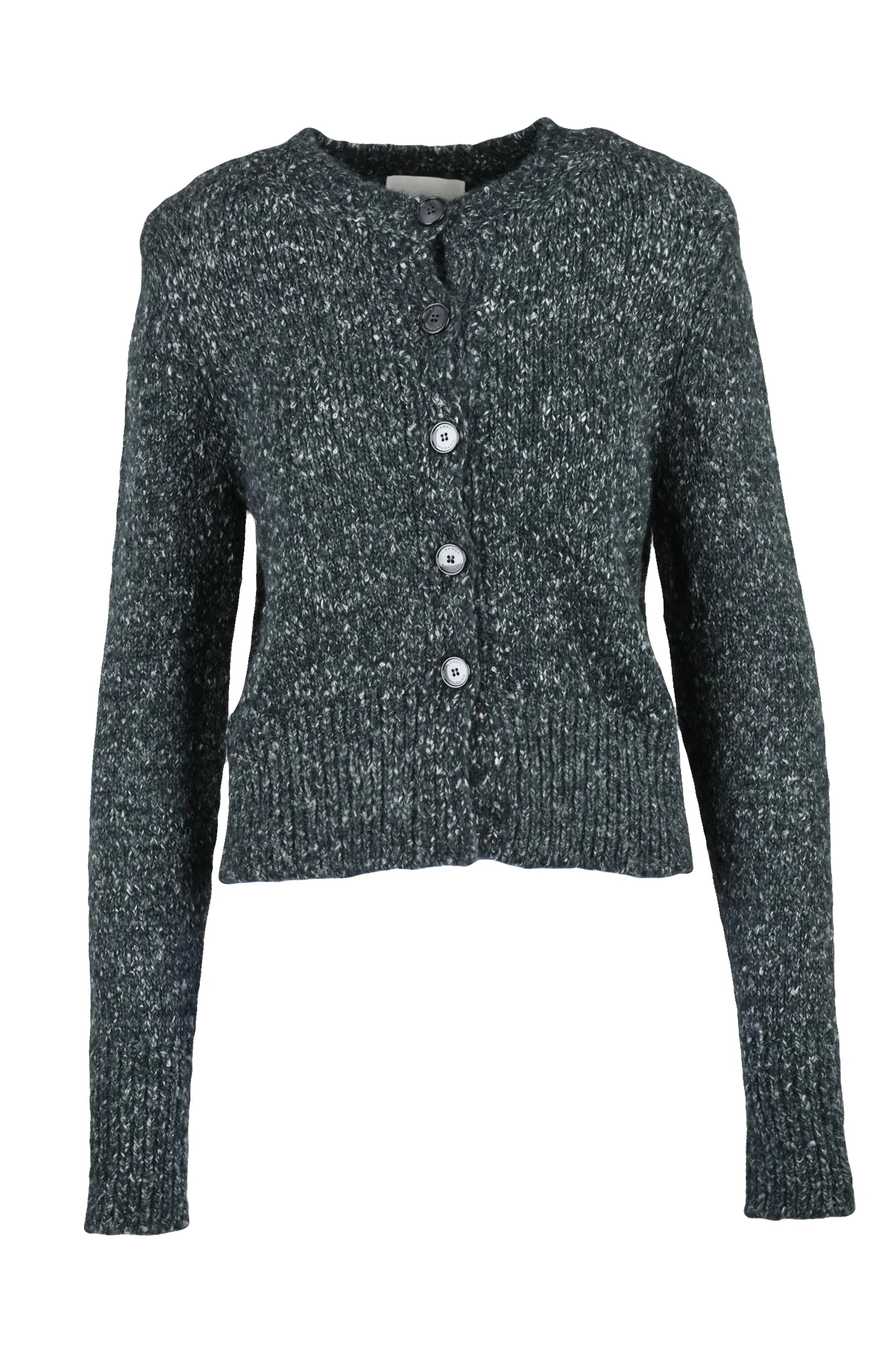 Cardigan con Bottoni Grigio