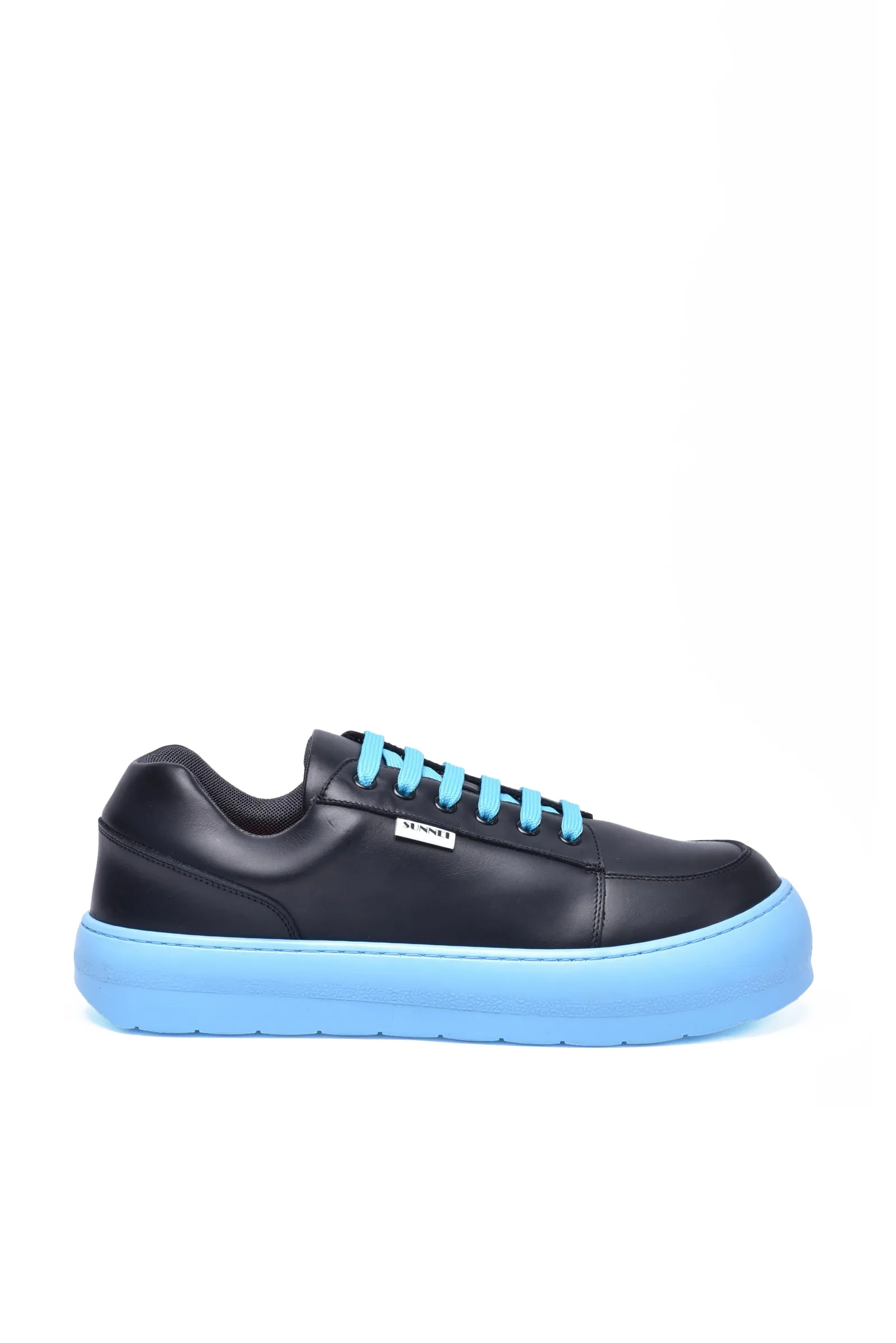 Sneakers Basse in Pelle Nera