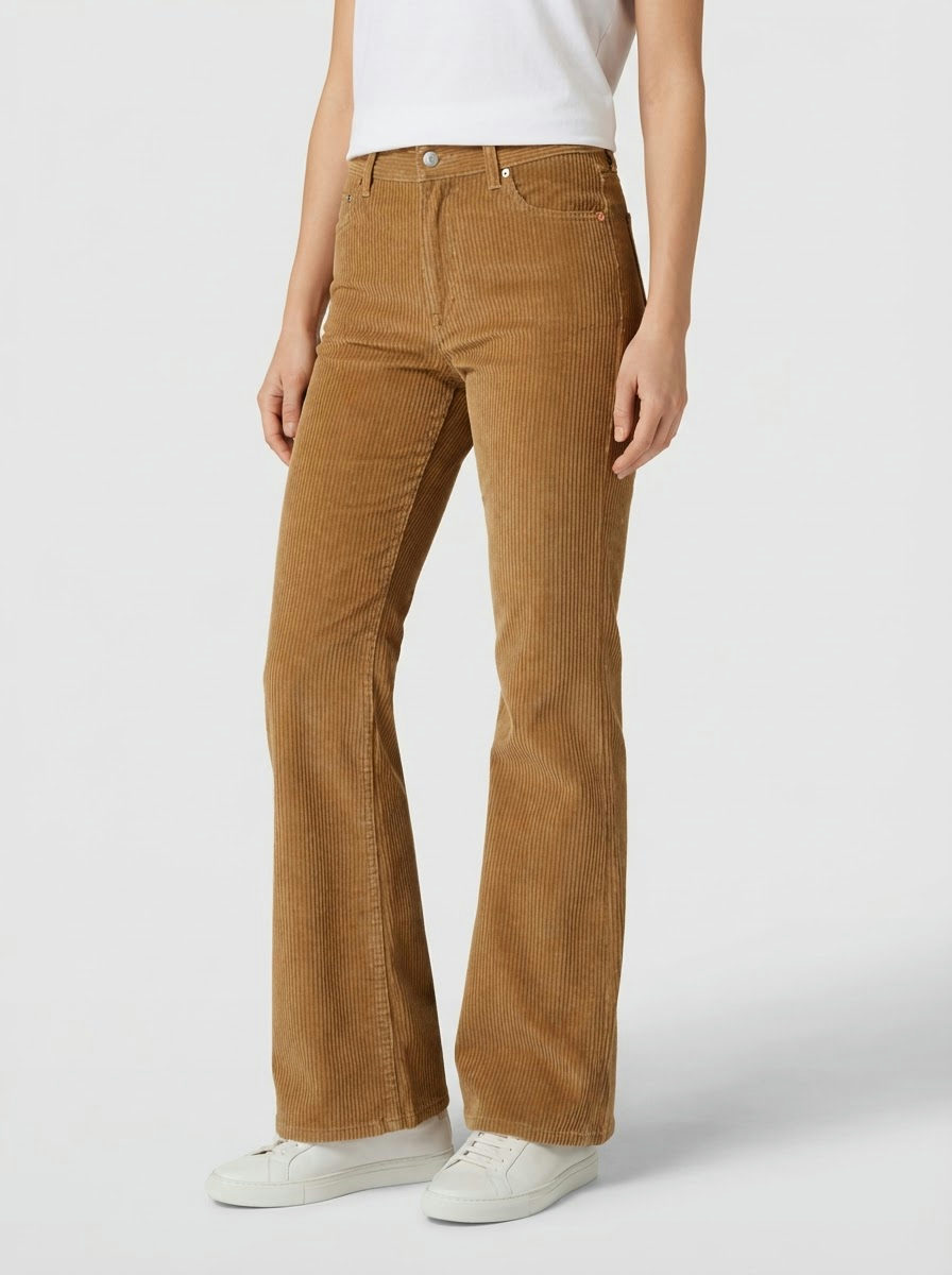 PantaloneAmberVellutoCosteLarghe Marrone