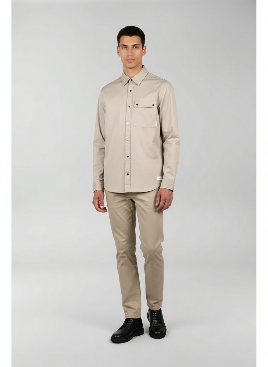 Camicia Dritta Beige
