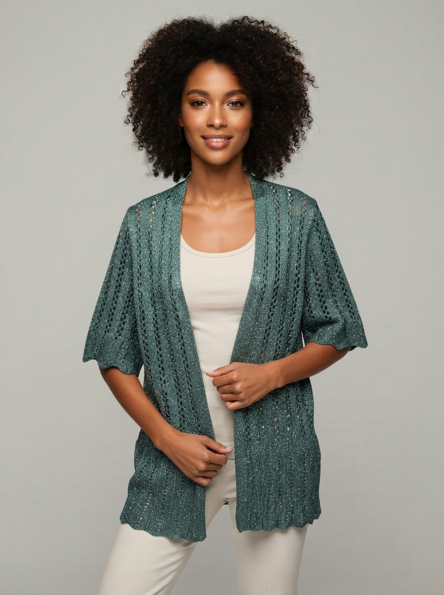 Cardigan in Tricoat Verde